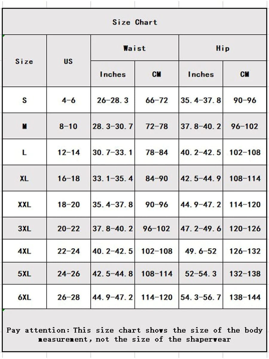 Luxefit Shaper shorts - sizing up to 6XL (low compression)