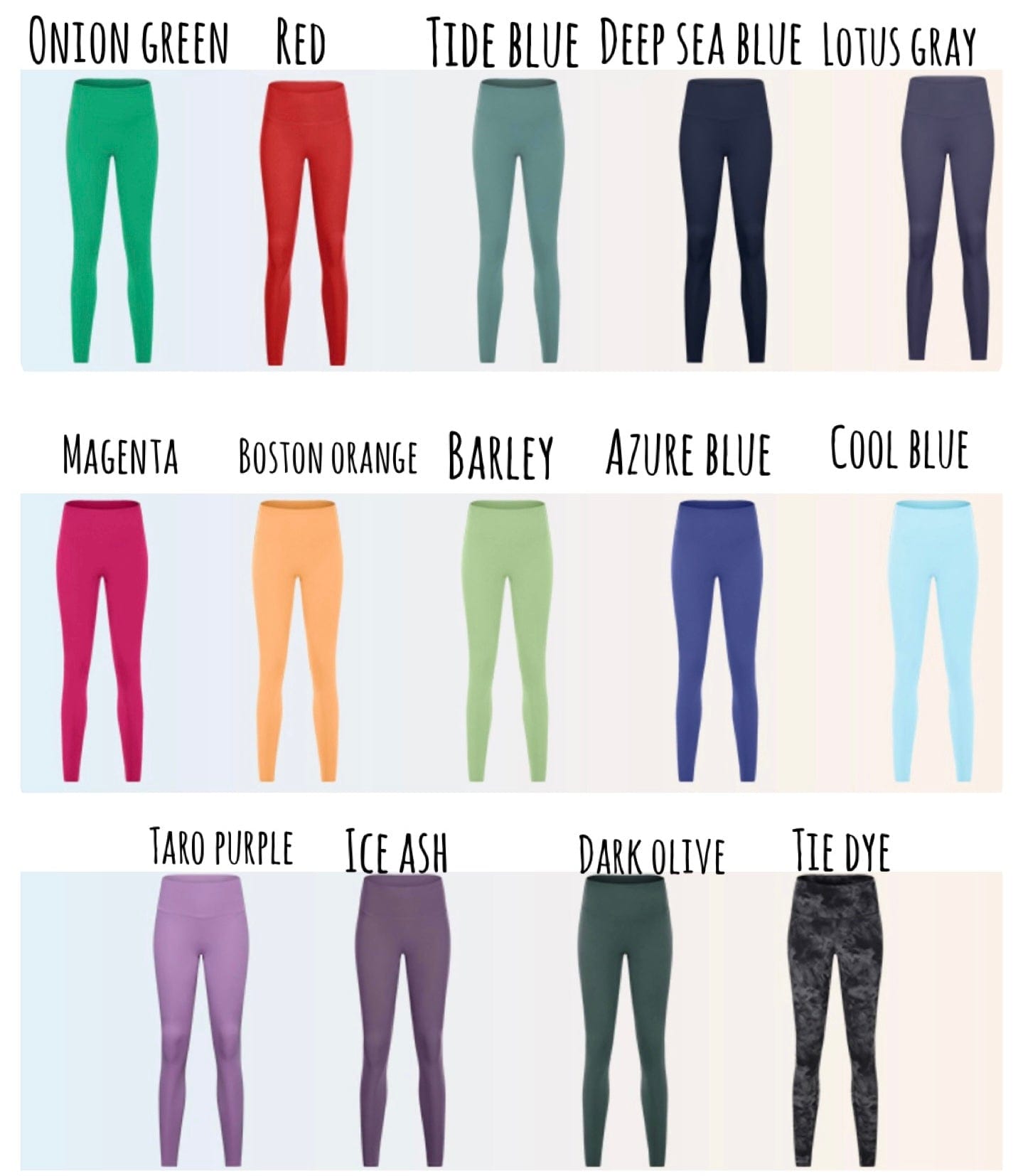 Everyday naked feel seamless leggings  (23 inch inseam) - no elastic band (size 2 to size 12) (I)