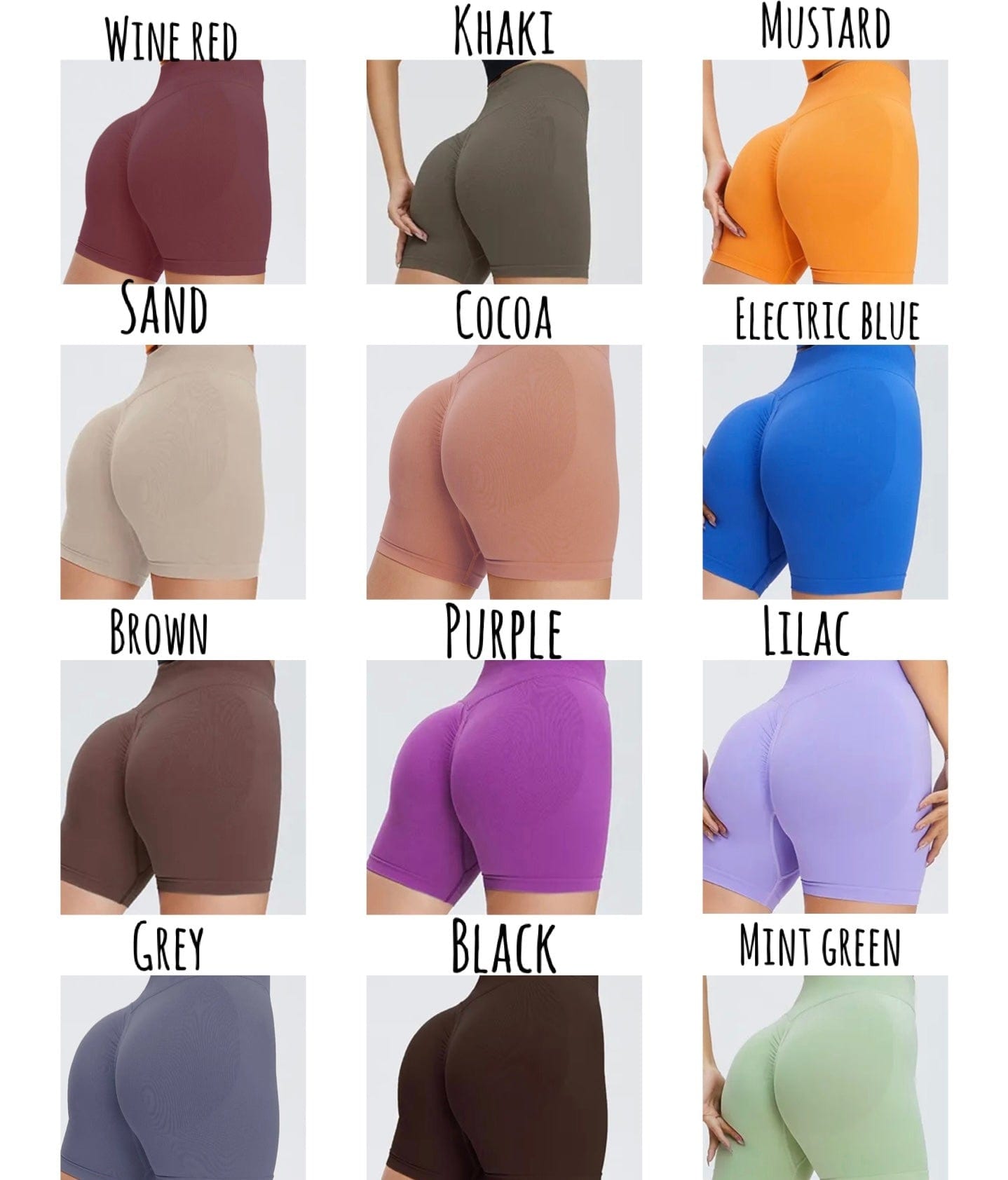 Embrace butt scrunch seamless shorts V1 (3 inch inseam)- thinner fabric at the butt area (size up for this)