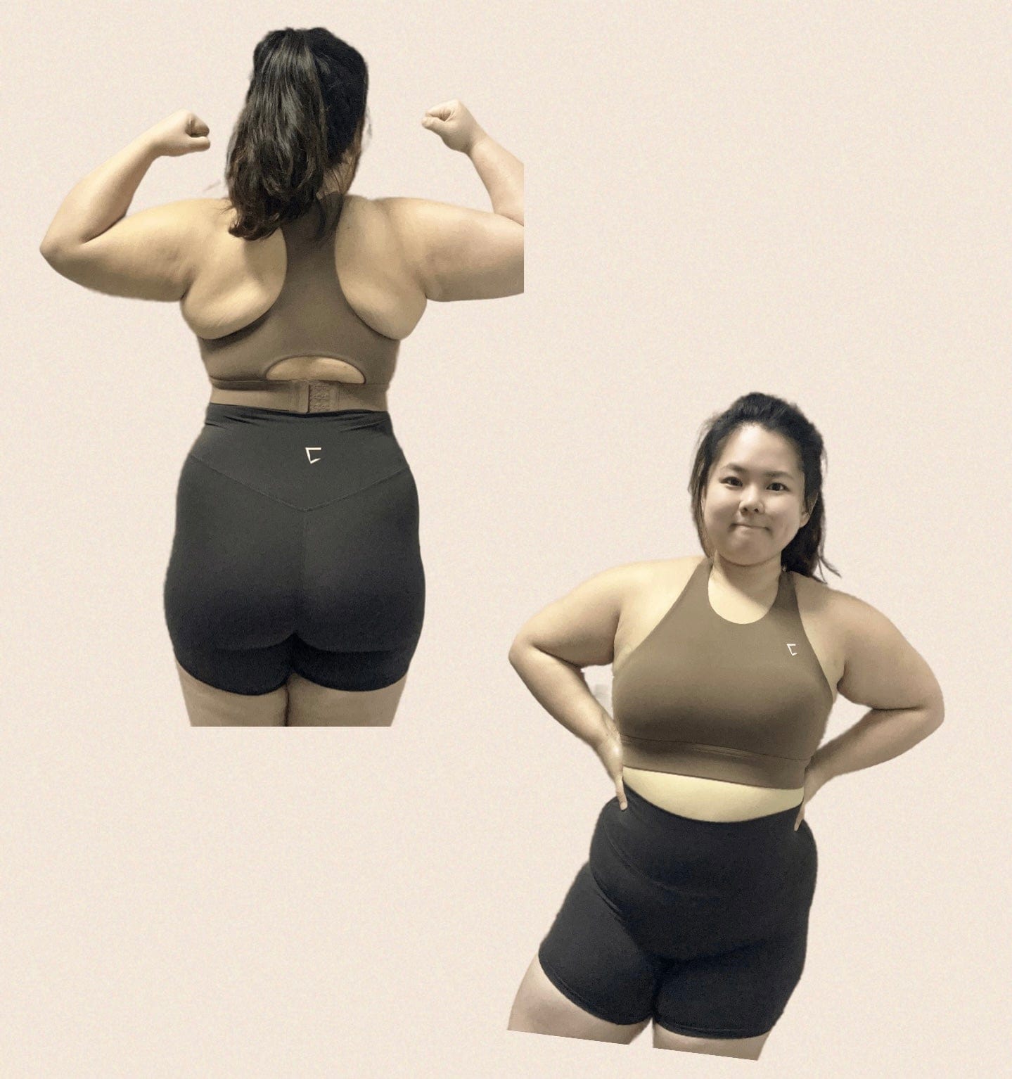 Elite high neck racerback clasp bra (to be paired with Elite seamless shorts) - L fits L size, it’s abit snug for XL