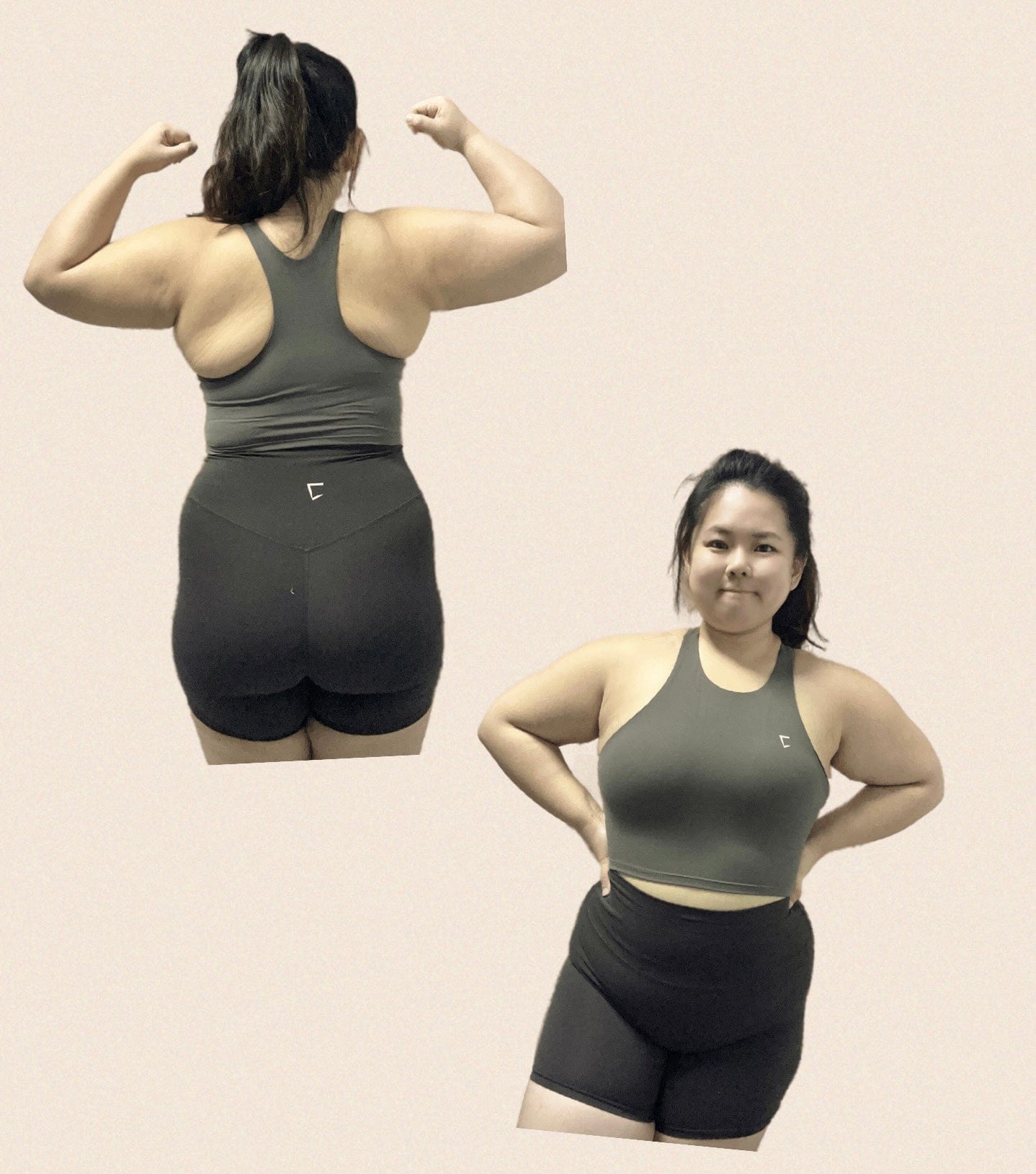 Elite high neck racerback padded top