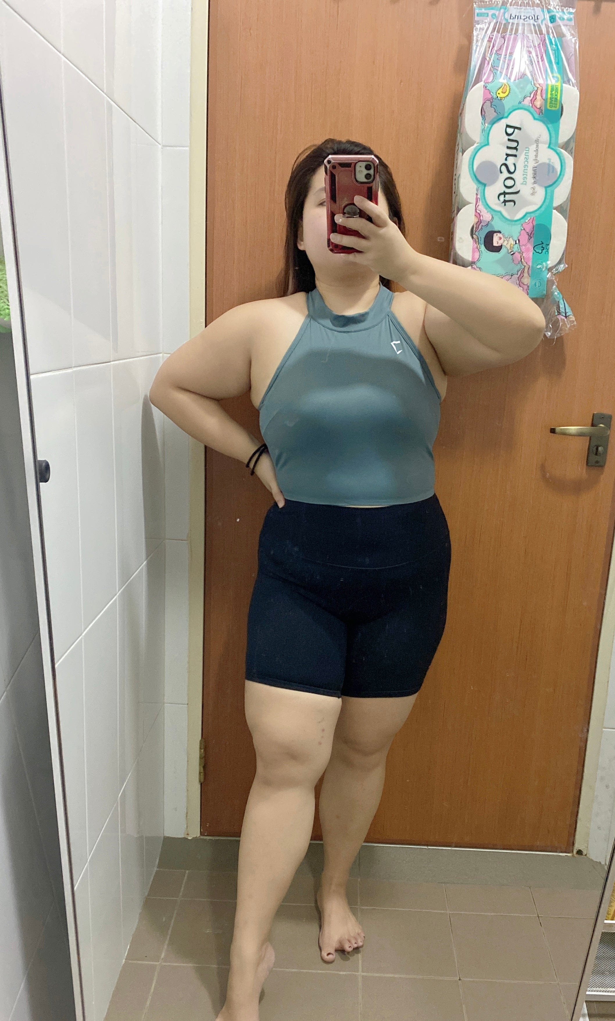 Everyday high neck built in padded tank top