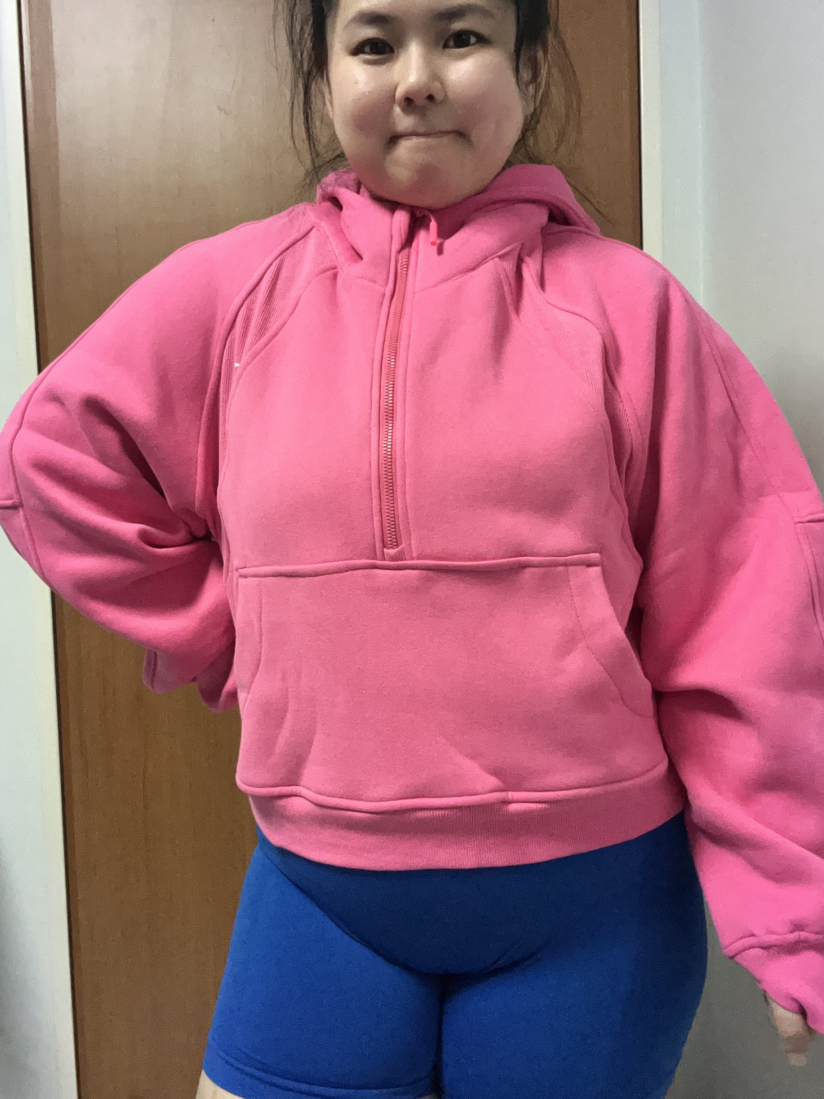 Ember half zipper fleece jacket with plastic zipper (stick to true siz