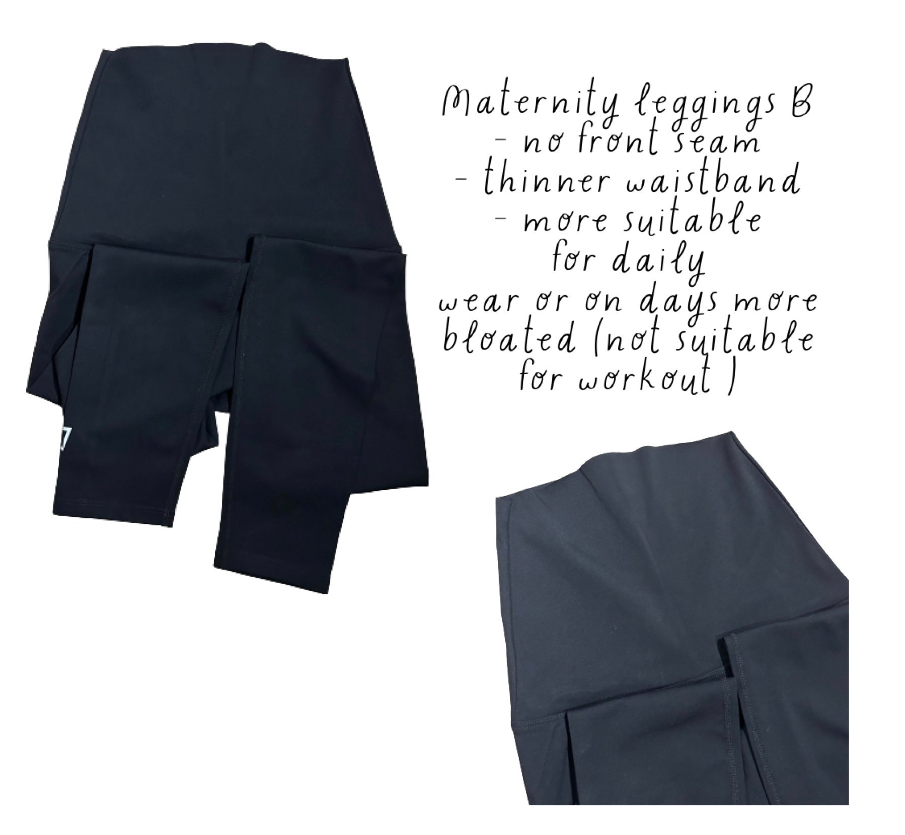 Everyday seamless maternity leggings (waistband 20cm)