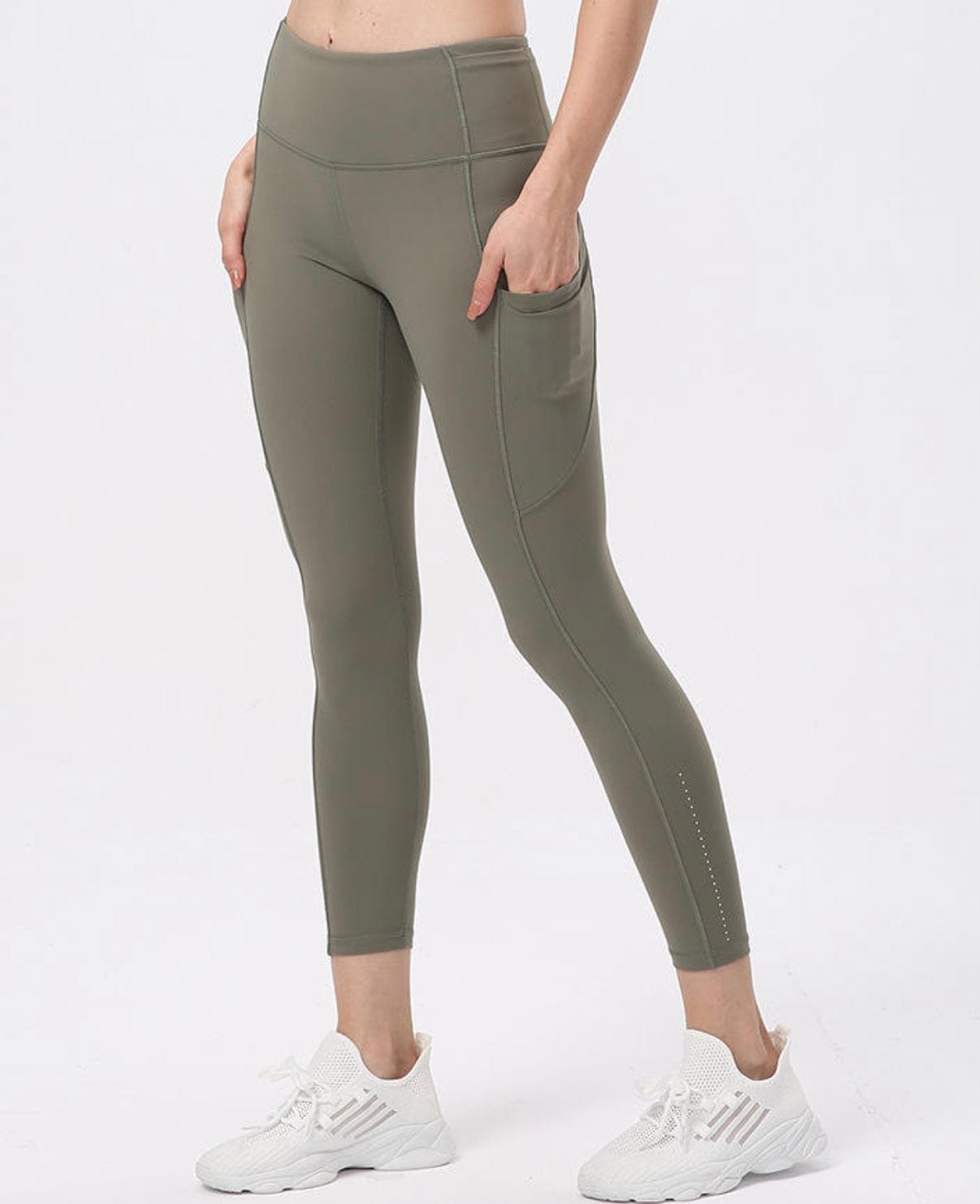 Essential 4.0 leggings (pocket leggings with front seam and elastic band) - 24.5 inch inseam
