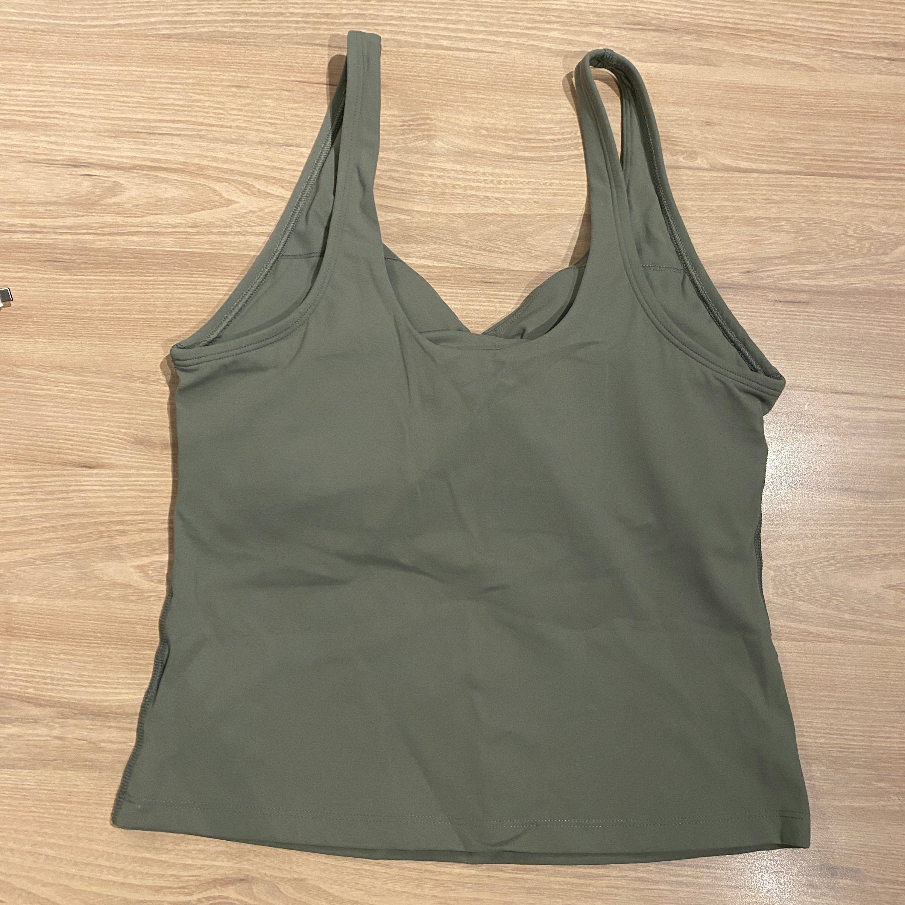 Everyday v neck padded tank top (longer version)