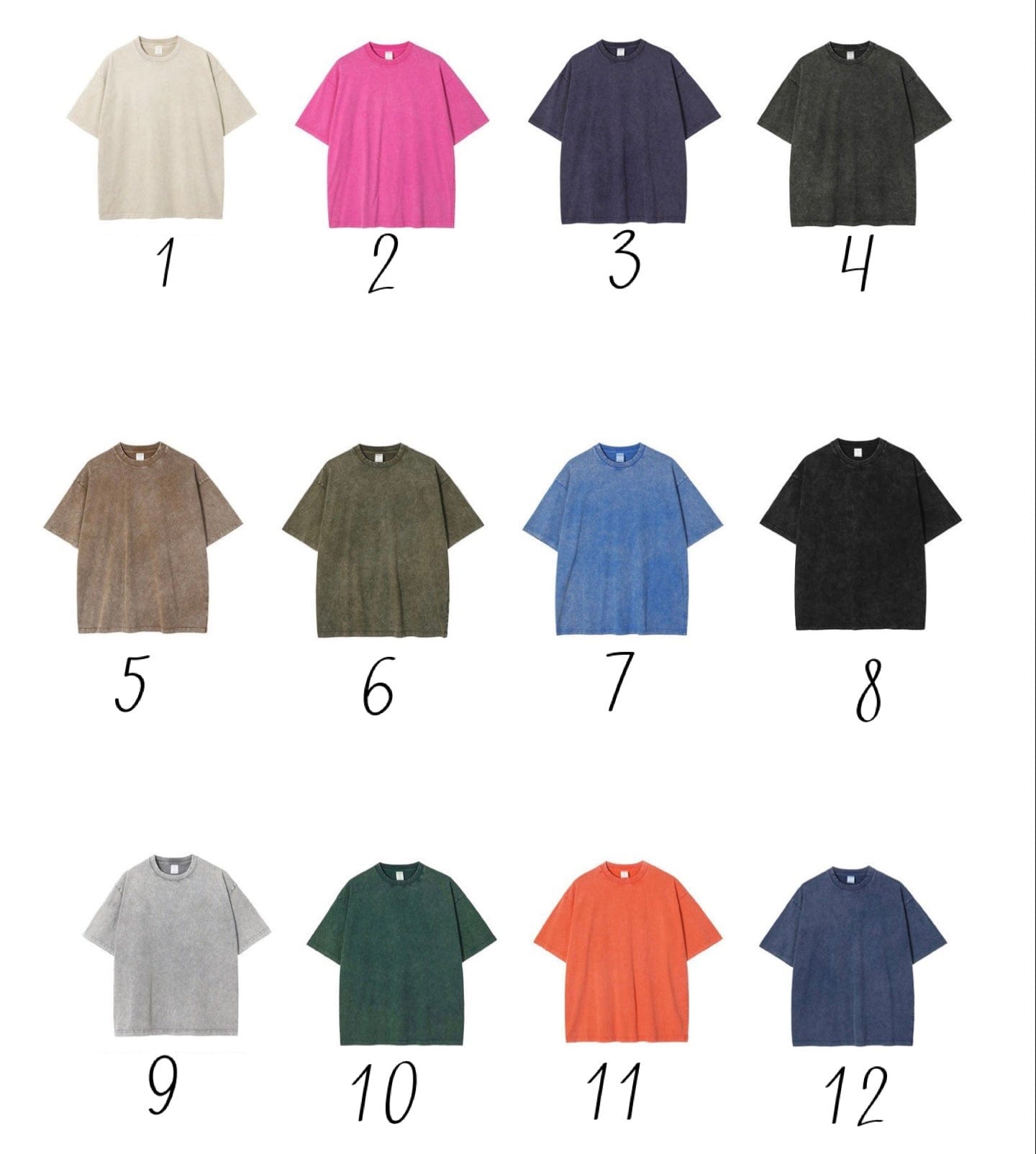 Everyday oversized dropped shoulders acid wash unisex tshirts