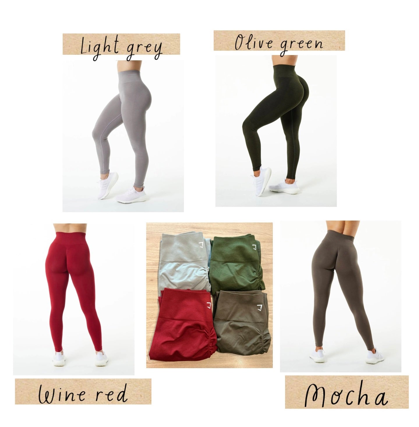 Embrace butt scrunch seamless leggings V2.1 ( 25 inch inseam)- 3 tier waist band (sizing runs bigger, S size fits M, XL size fits 2XL)