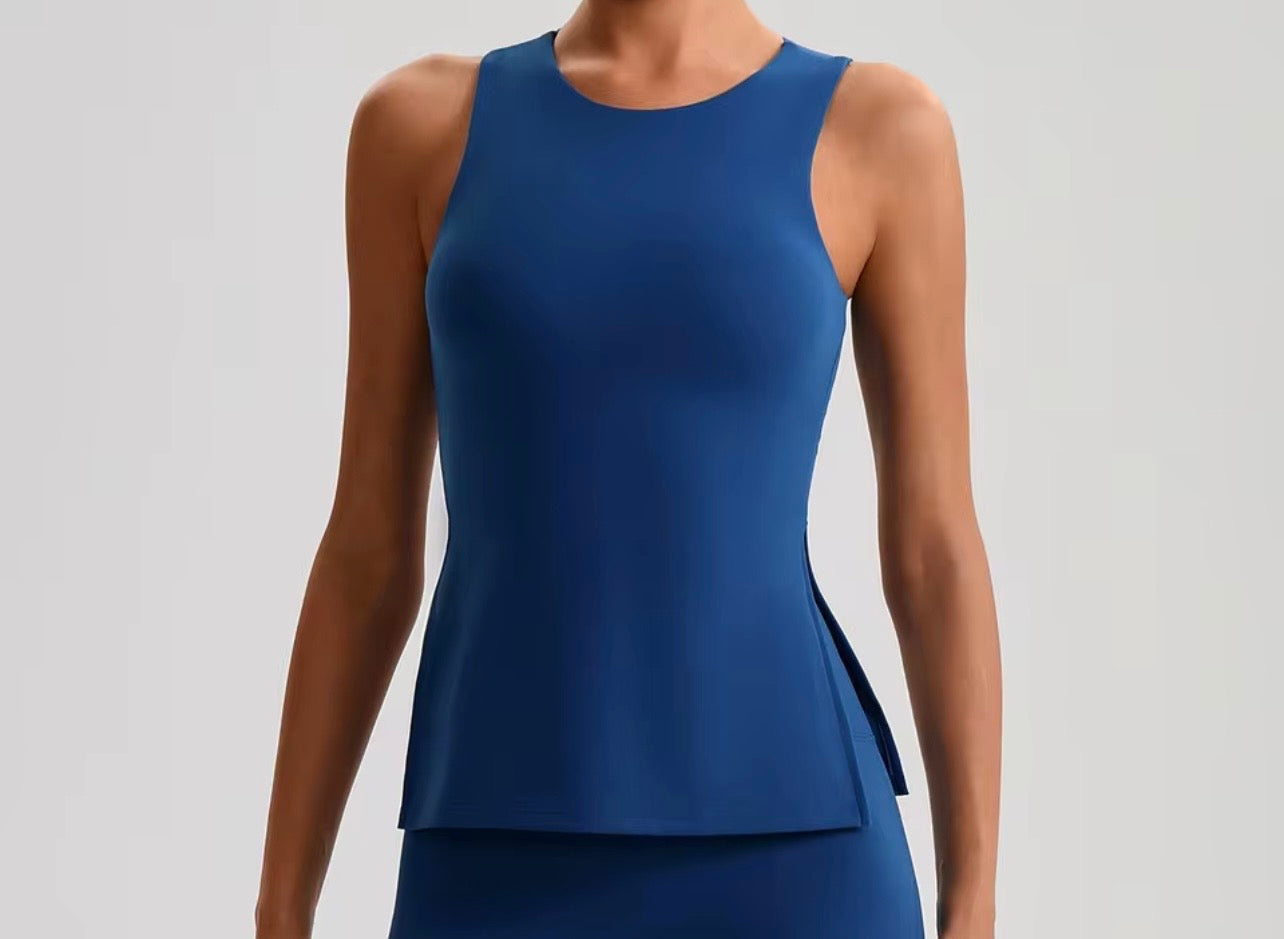 Reset 2026 side slit tank top (non padded) (same fabric as Energy series)