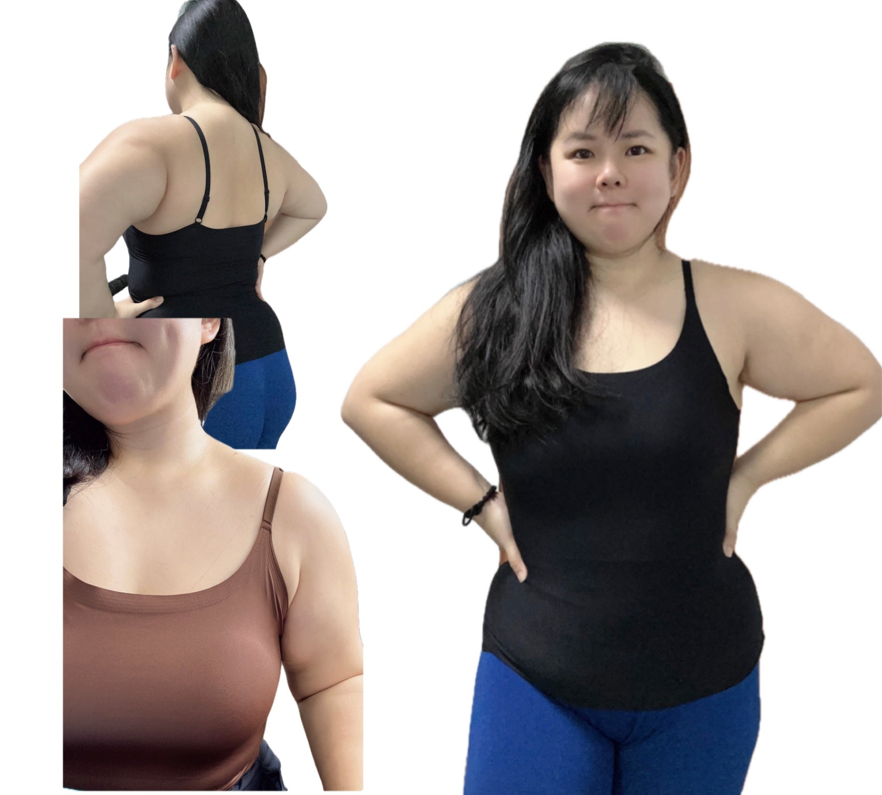 2026 Everyday smooth spaghetti strap tank top low impact with padding (crop version)
