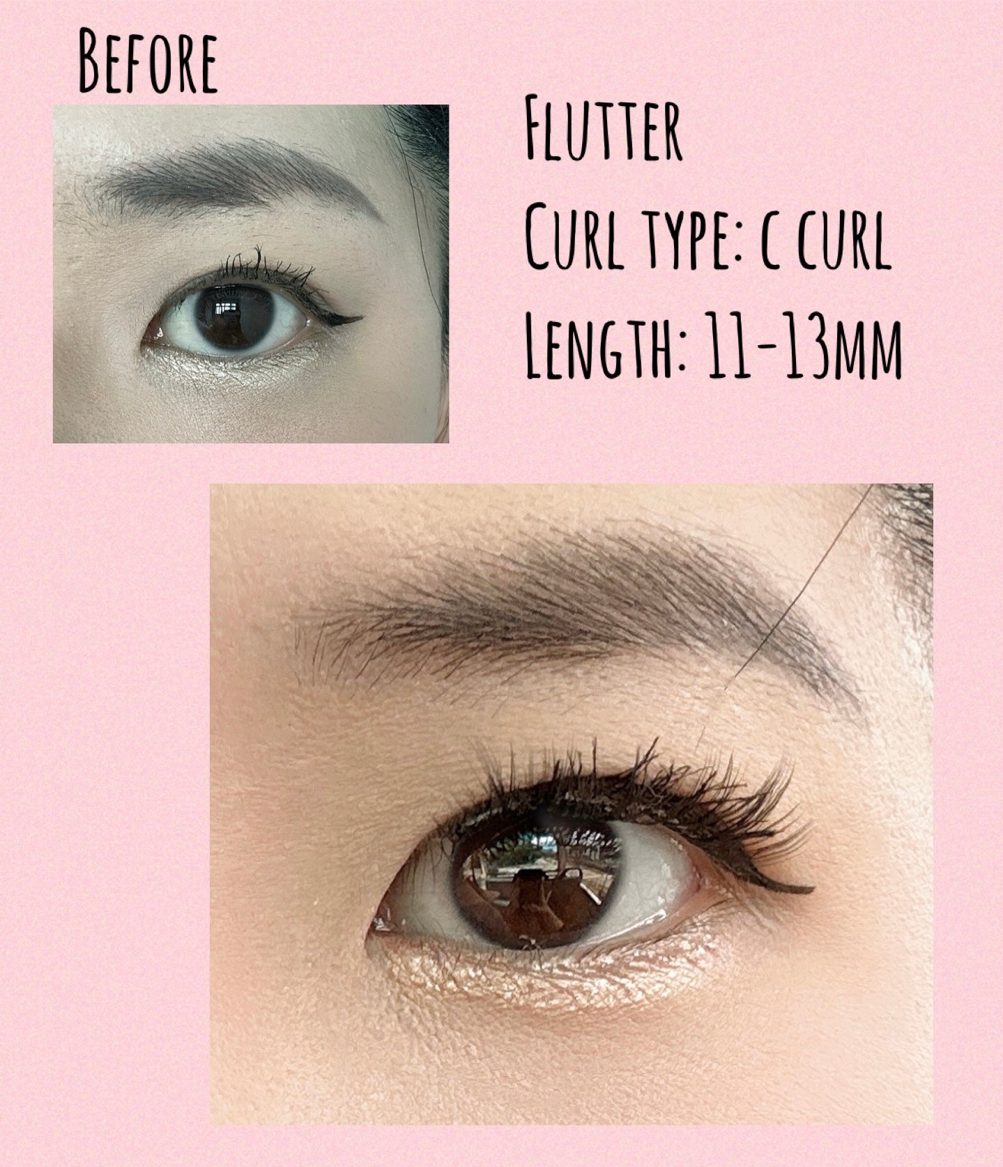 Flutter self adhesive eye lash (50 part lashes)