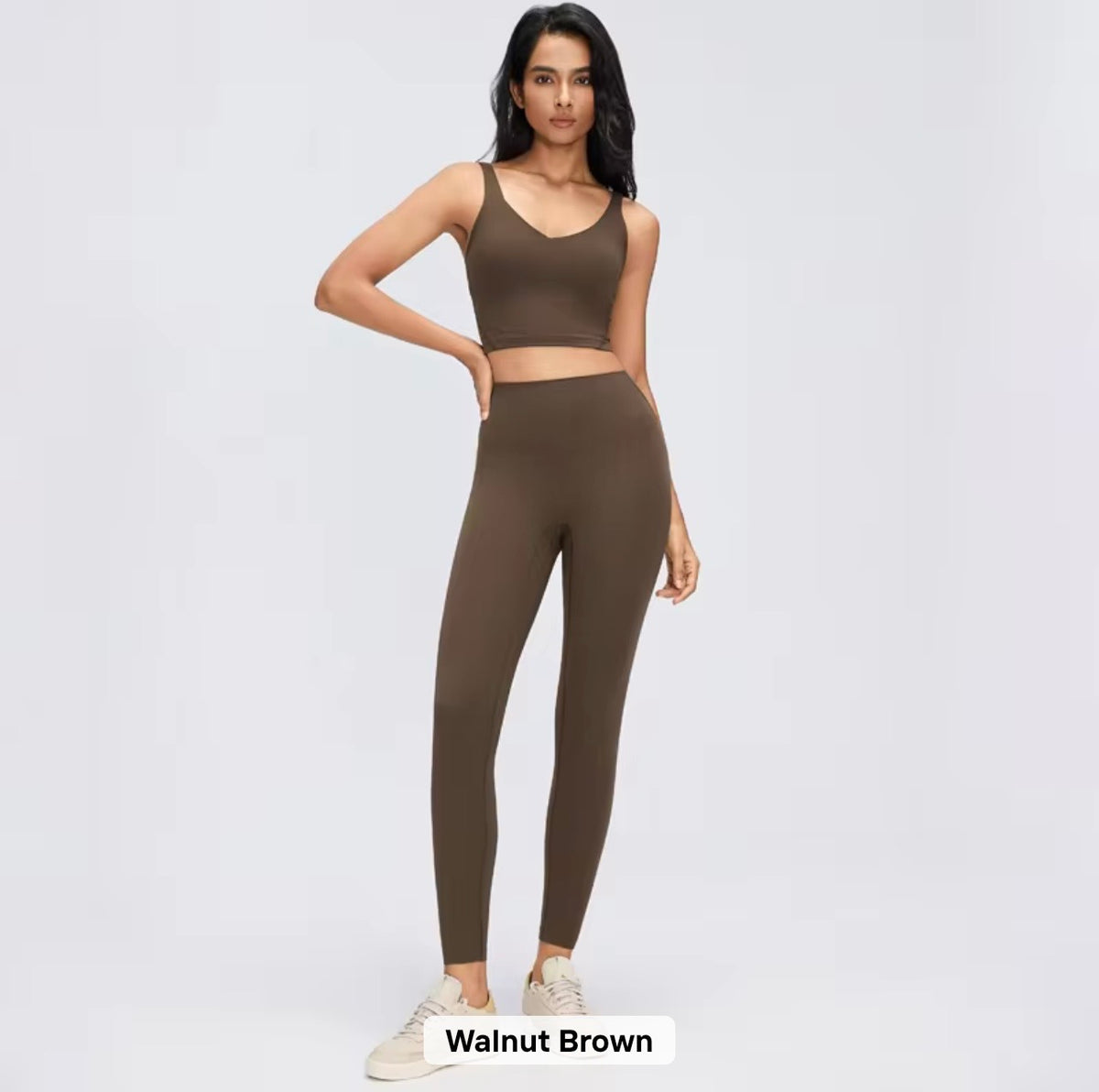 2026 Everyday padded v neck fixed padding top leggings set (27 colours) add notes for the colour you want