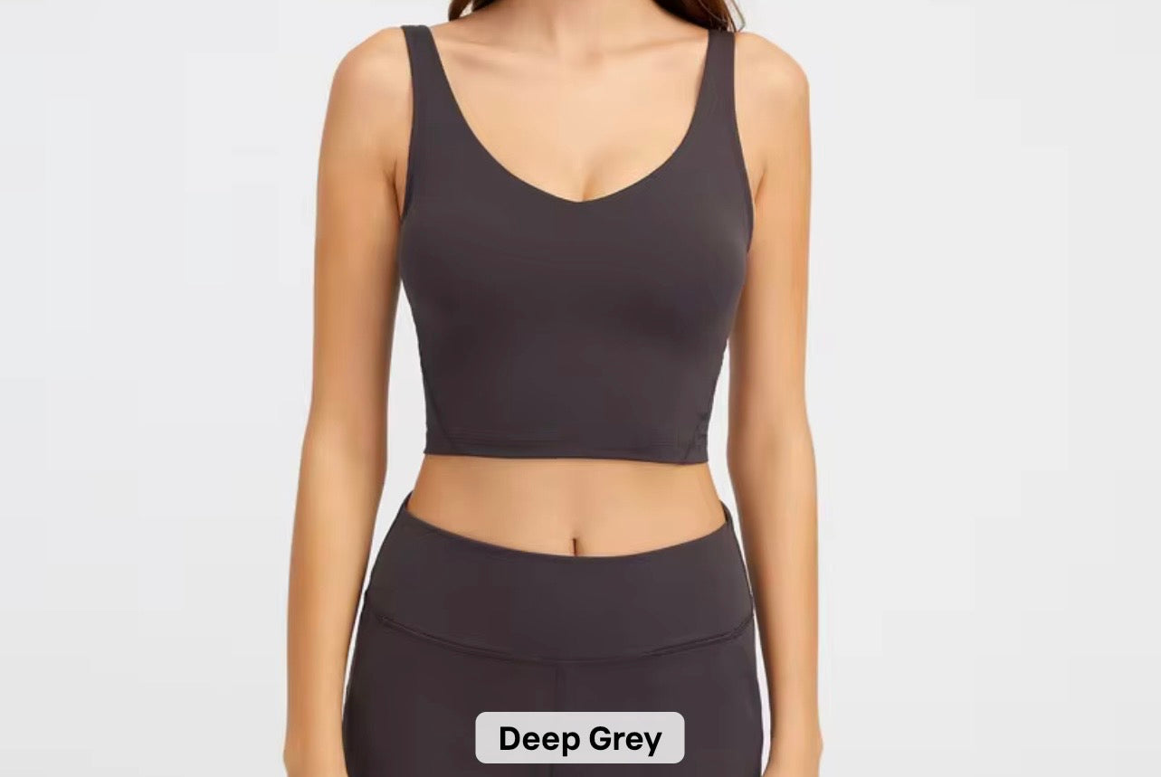 2026 Everyday v neck padded tank top (indicate in notes the colour you want to preorder) - 37 colours