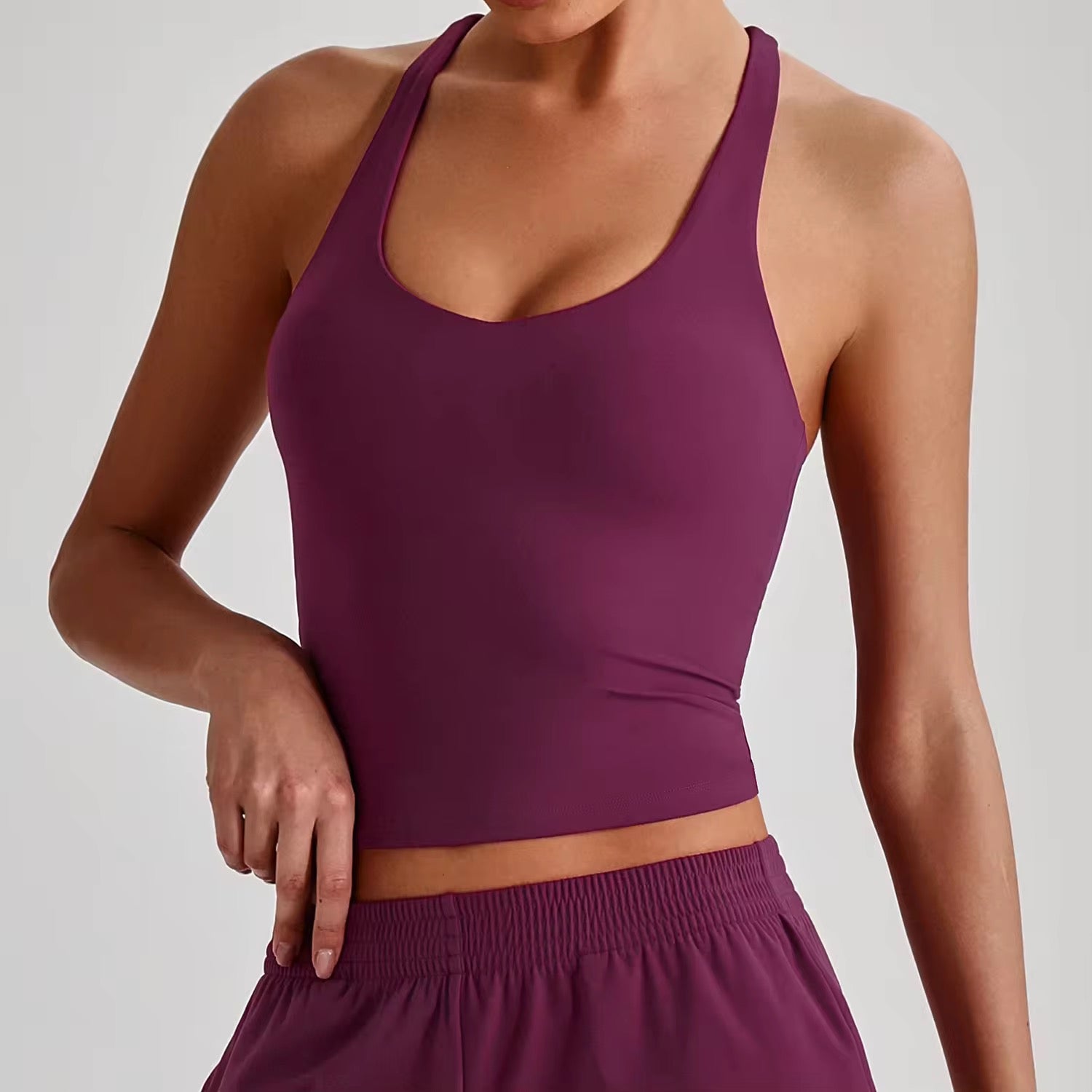 Reine 2026 Racerback padded tank top (same fabric as Elite series)