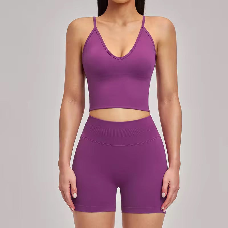 Embrace 2026 bra and scrunch seamless shorts set
