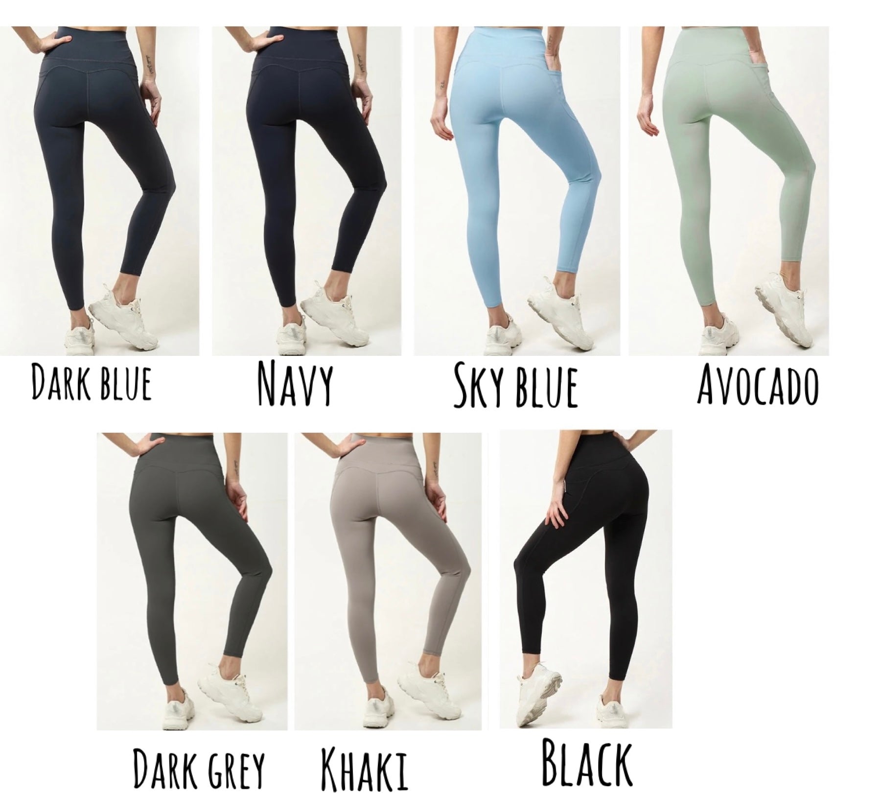 Everyday/ Curves seamless high compression pocket leggings (sizing up to 3XL) - size up