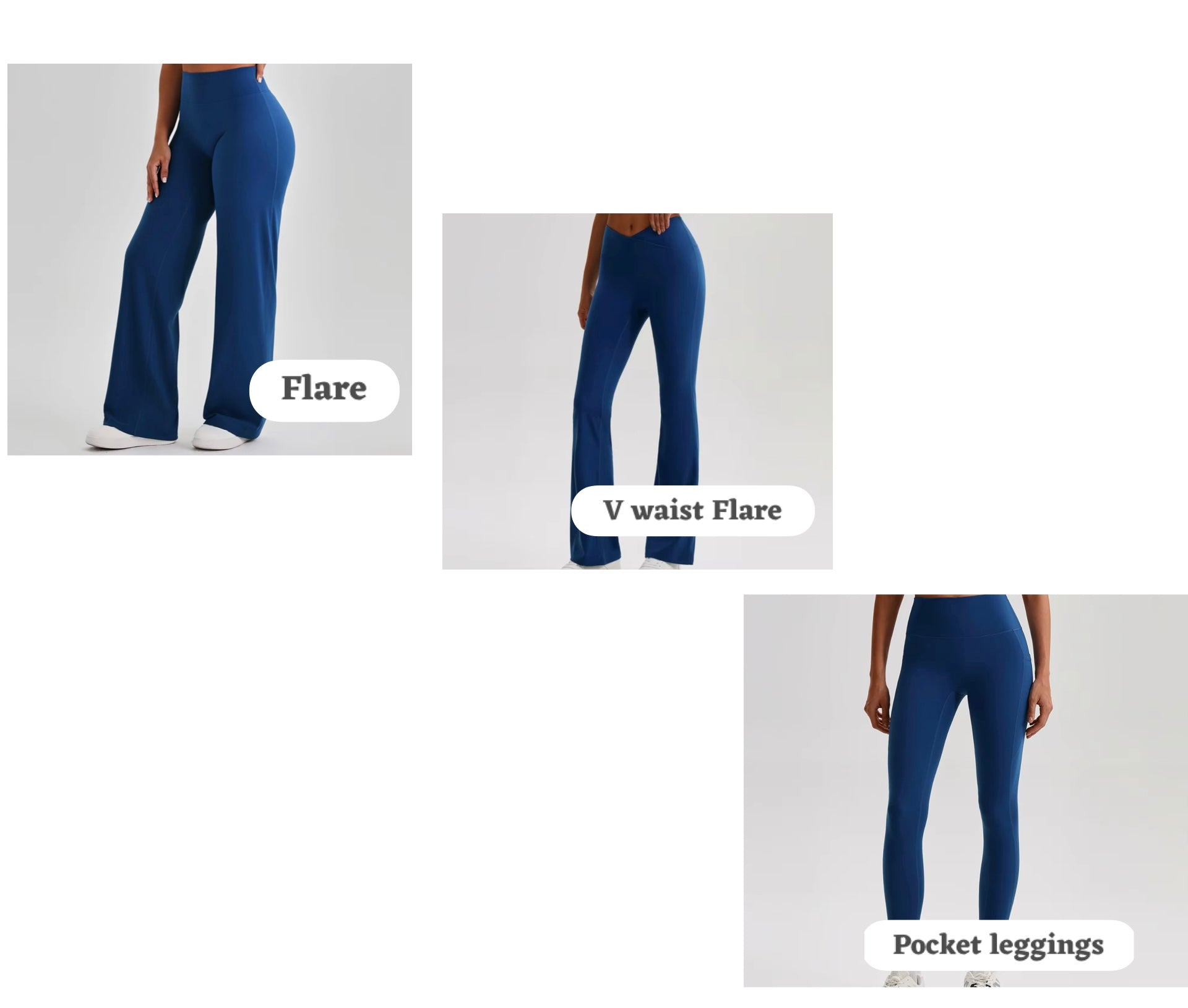 Reset 2026 pocket leggings/ non pocket leggings/flare leggings/v waist flare leggings (same fabric as Energy series)