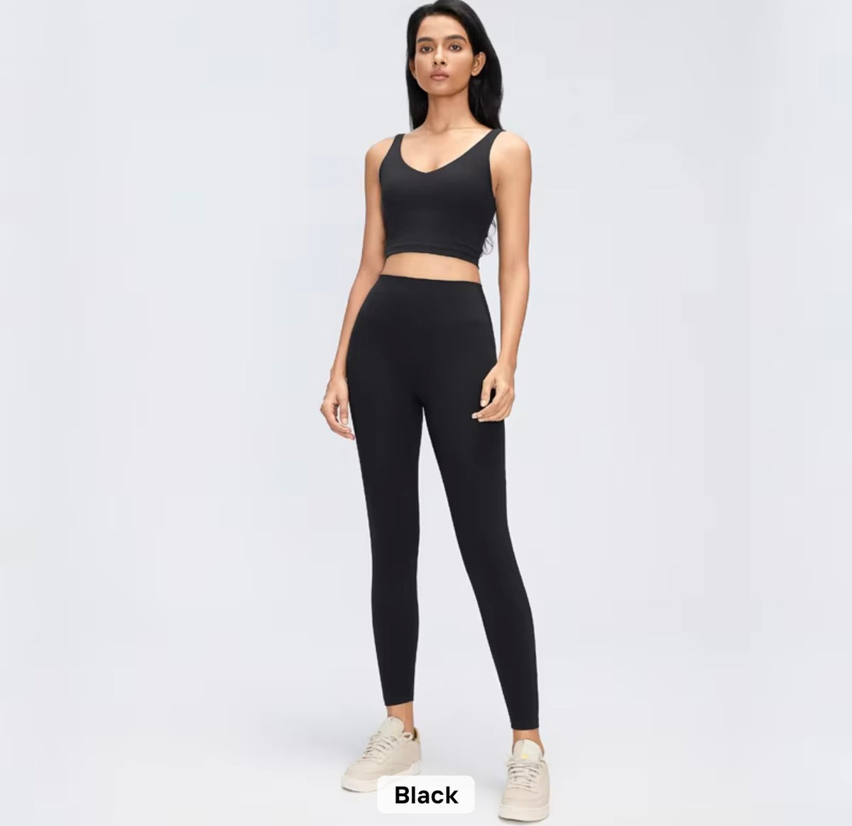 2026 Everyday padded v neck fixed padding top leggings set (27 colours) add notes for the colour you want