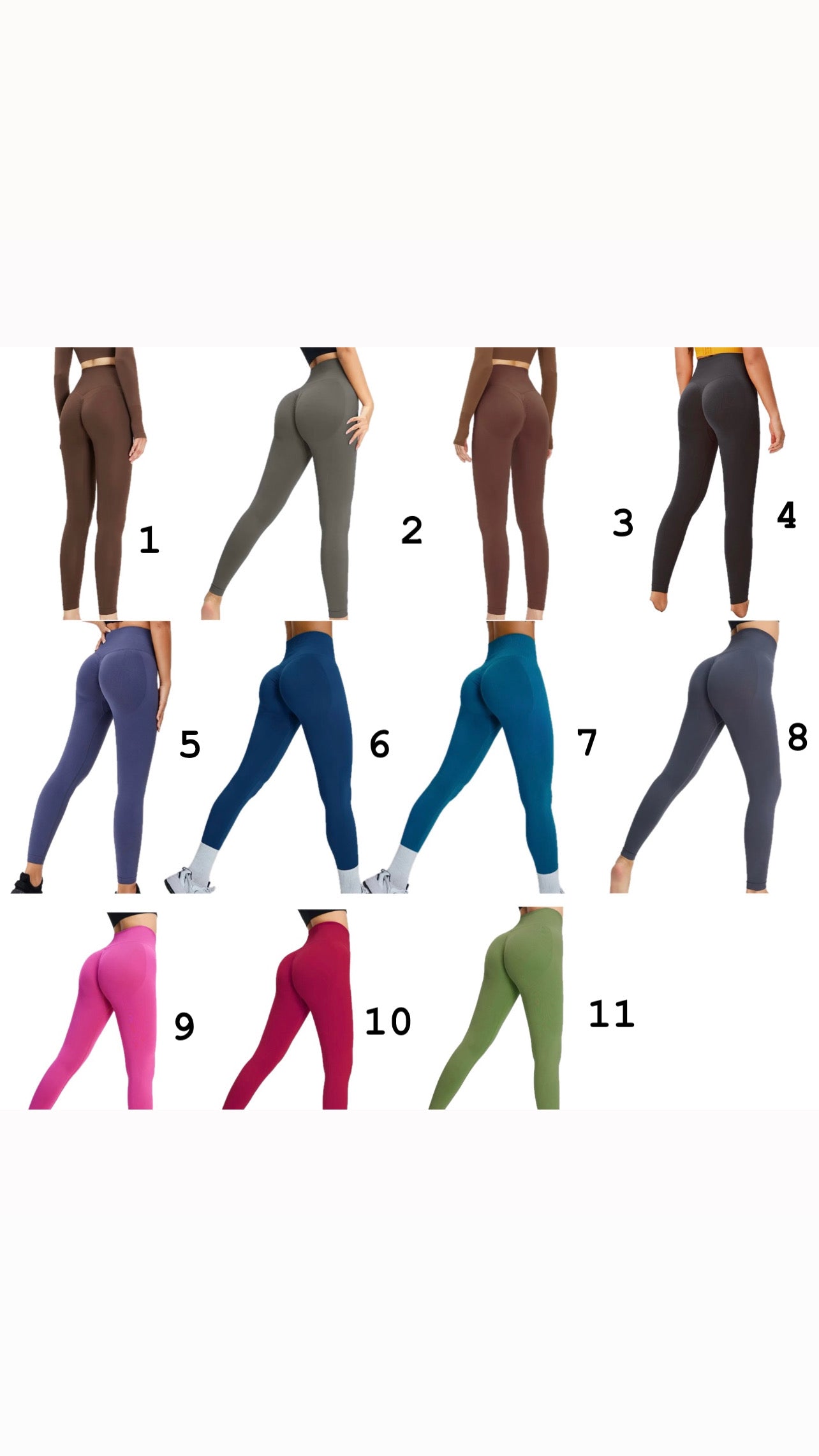 Embrace butt scrunch seamless leggings V1 (22 inch inseam)-(cutting more compressive and smaller) so size up