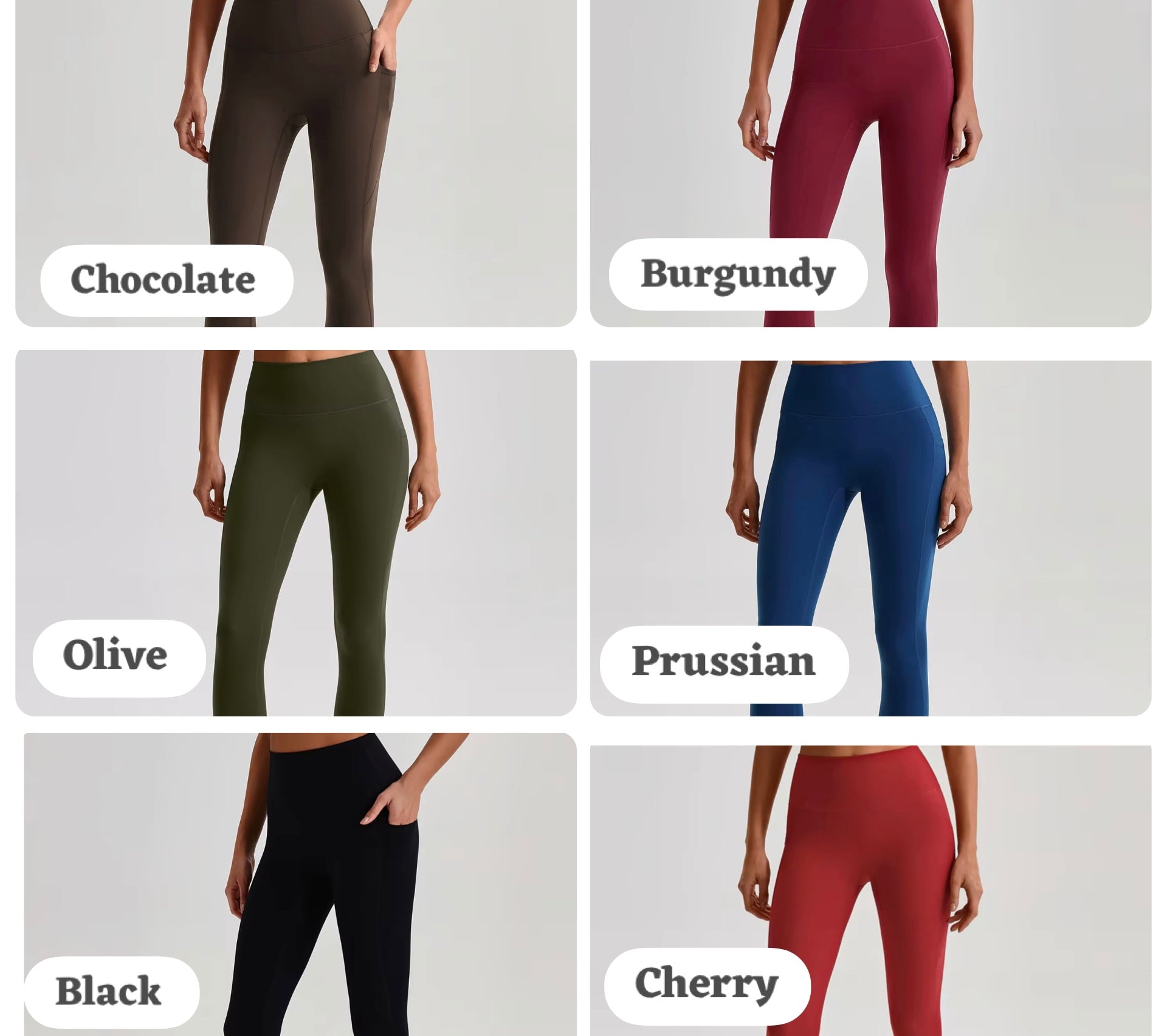 Reset 2026 pocket leggings/ non pocket leggings/flare leggings/v waist flare leggings (same fabric as Energy series)