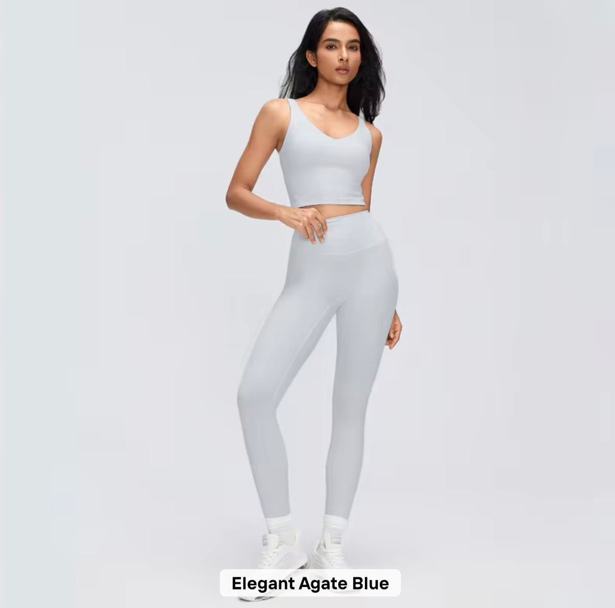 2026 Everyday padded v neck fixed padding top leggings set (27 colours) add notes for the colour you want