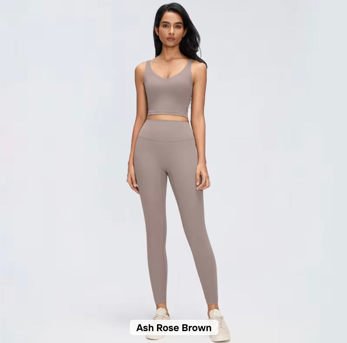 2026 Everyday padded v neck fixed padding top leggings set (27 colours) add notes for the colour you want