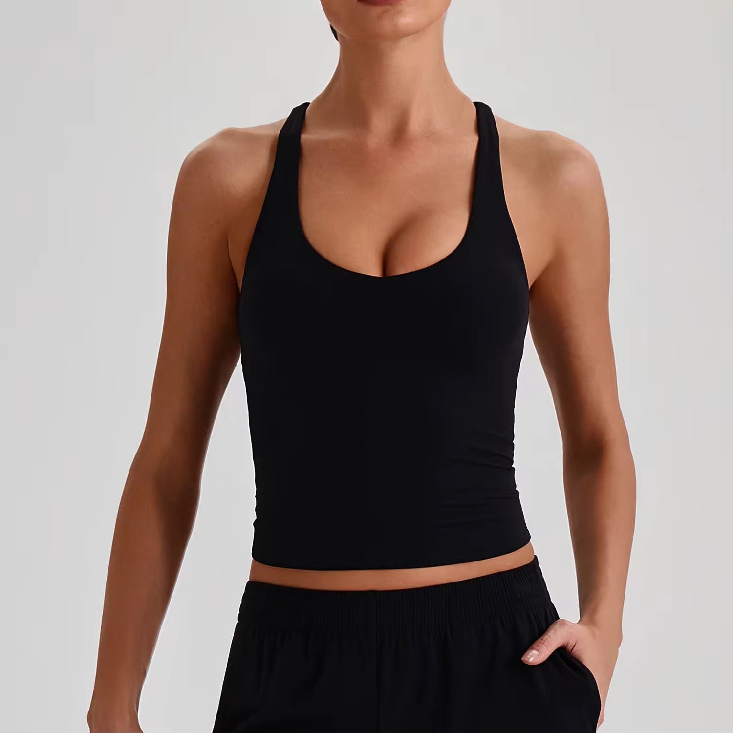 Reine 2026 Racerback padded tank top (same fabric as Elite series)
