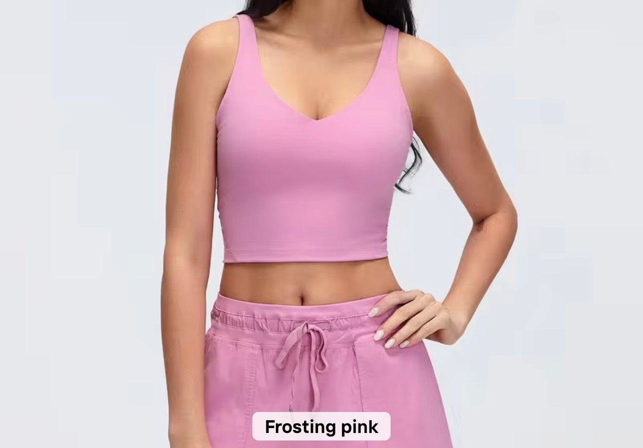 2026 Everyday v neck padded tank top (indicate in notes the colour you want to preorder) - 37 colours