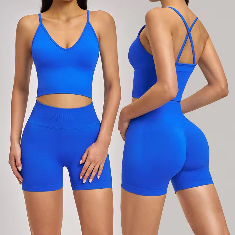 Embrace 2026 bra and scrunch seamless shorts set