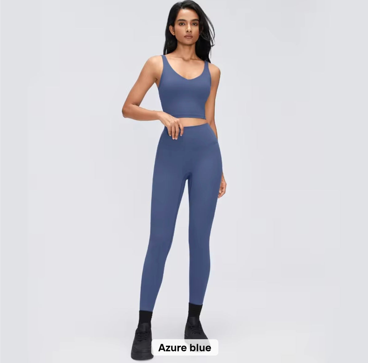 2026 Everyday padded v neck fixed padding top leggings set (27 colours) add notes for the colour you want