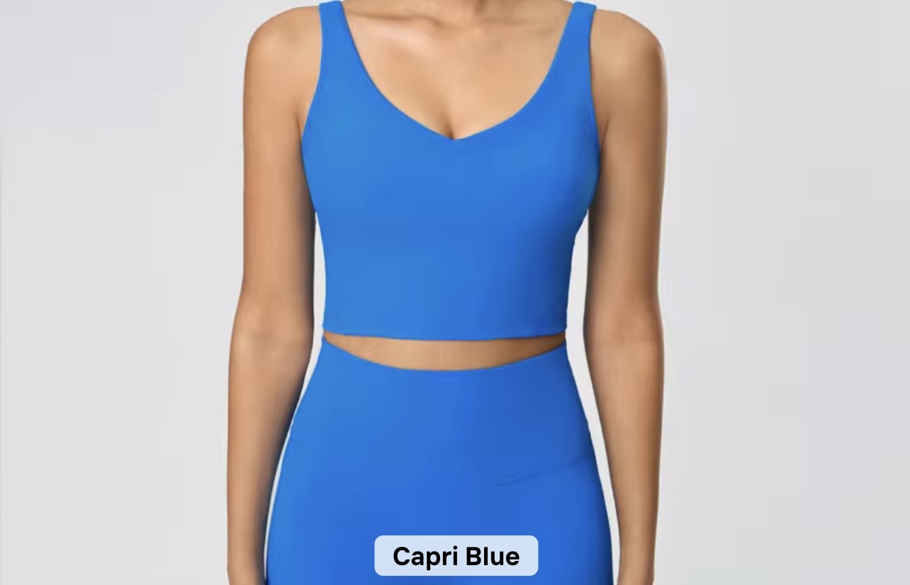 2026 Everyday v neck padded tank top (indicate in notes the colour you want to preorder) - 37 colours