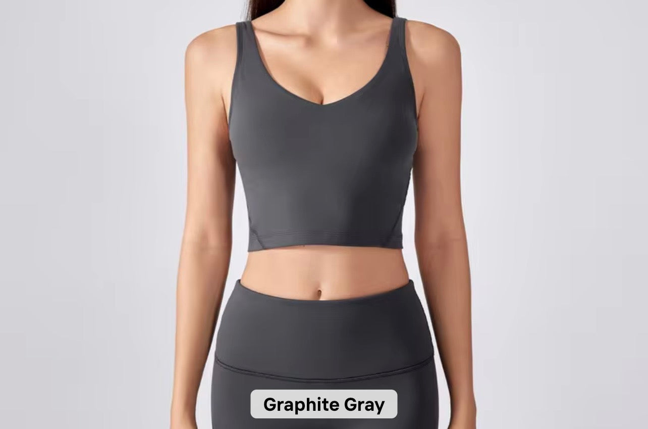 2026 Everyday v neck padded tank top (indicate in notes the colour you want to preorder) - 37 colours