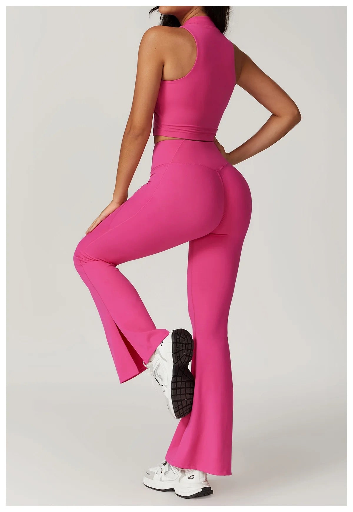 [BUNDLE DEAL BUY 4 FOR 15% OFF] Everyday high neck padded flare leggings set