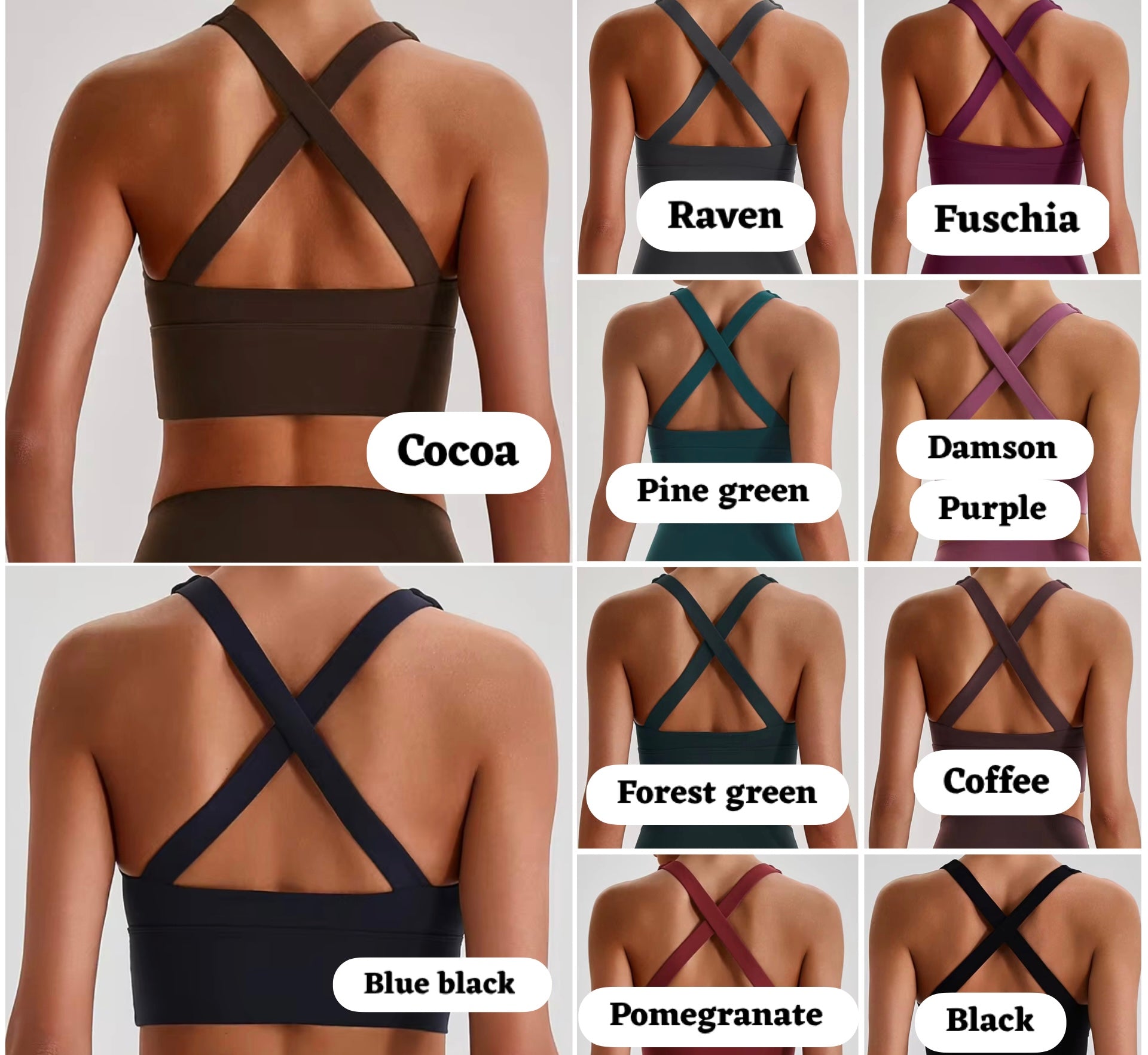 Reine 2026 cross back longline bra (same fabric as Elite series)
