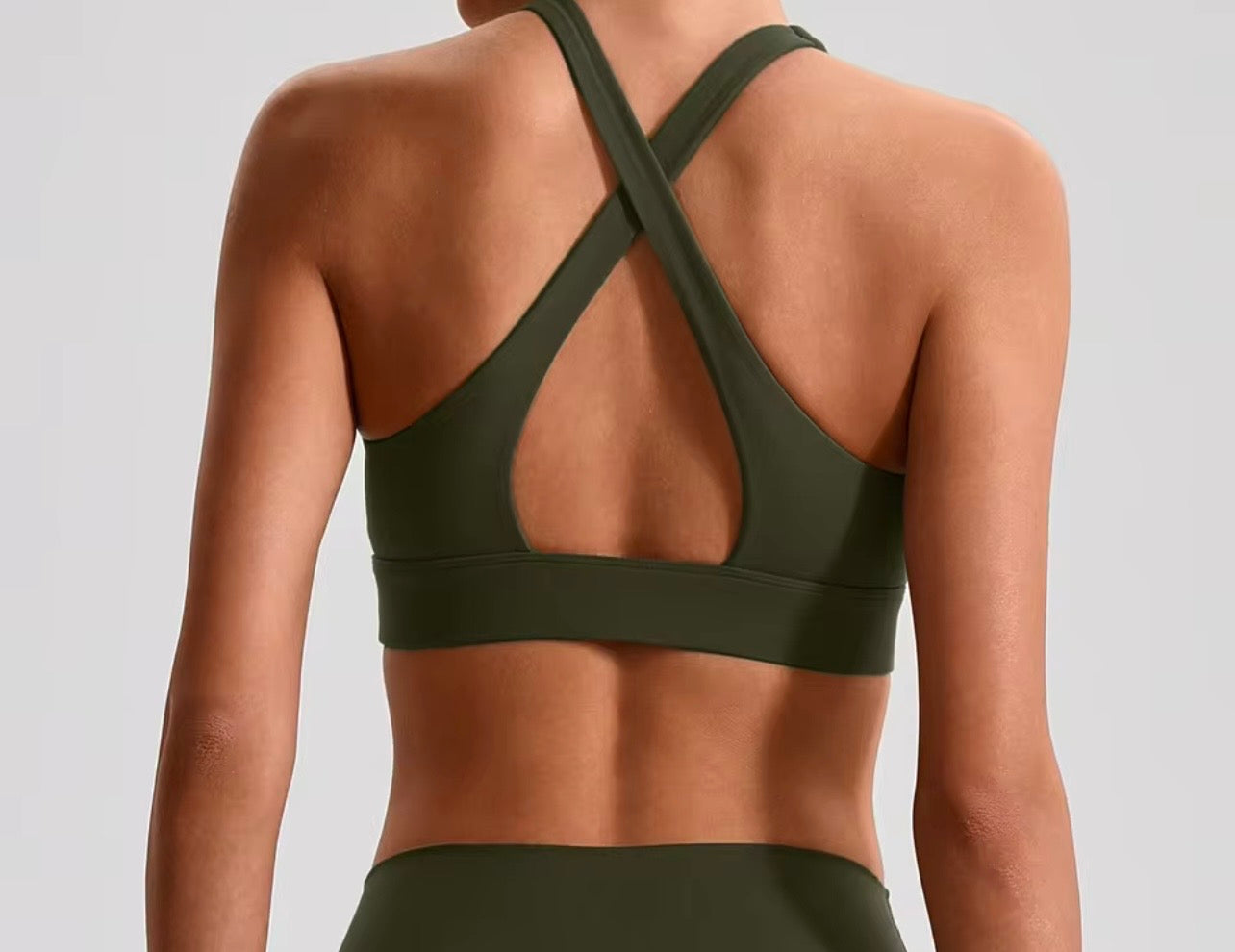 Reset 2026 crossback midline bra (same fabric as Energy series)