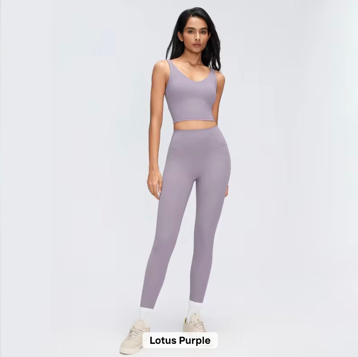 2026 Everyday padded v neck fixed padding top leggings set (27 colours) add notes for the colour you want