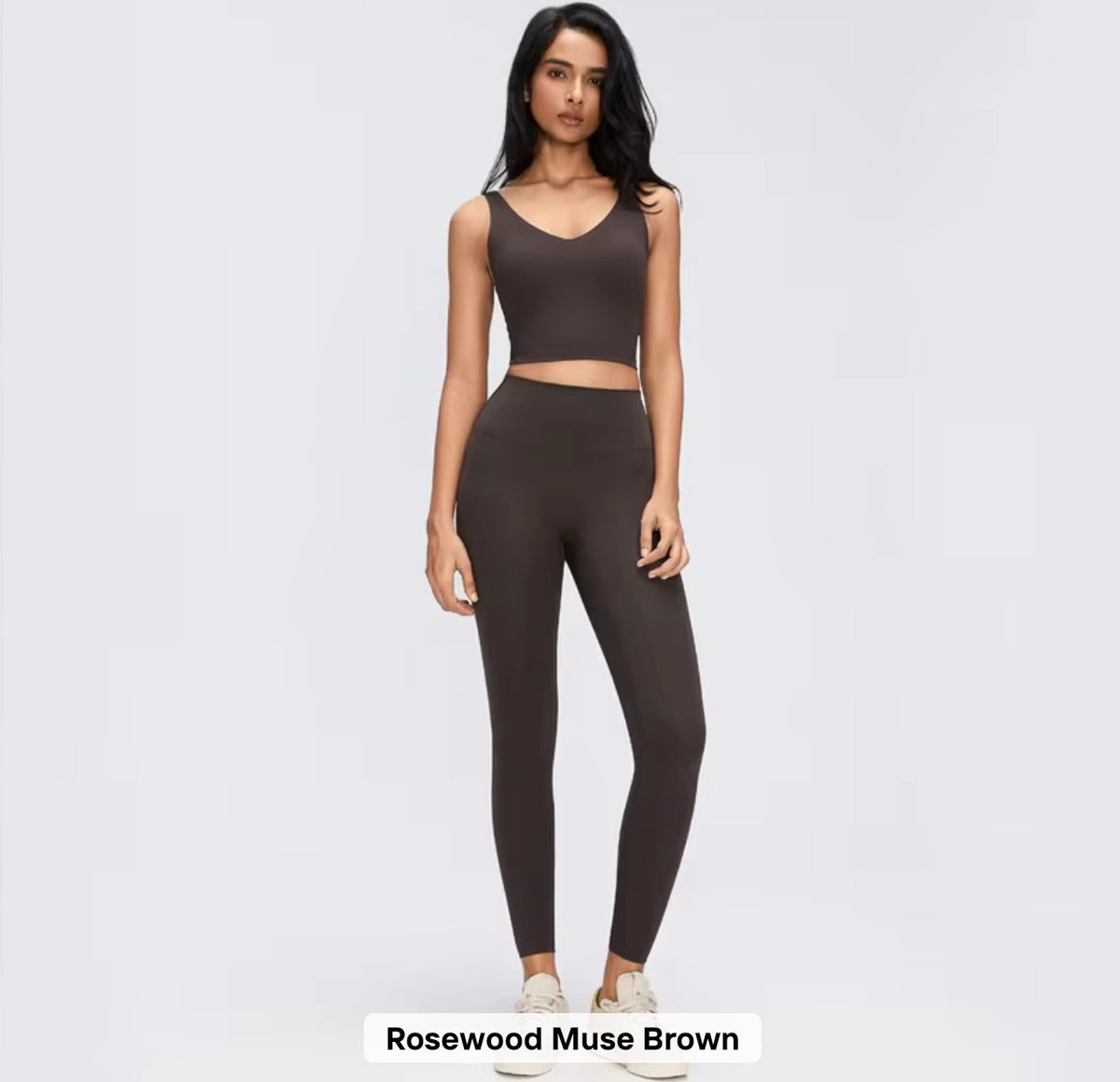 2026 Everyday padded v neck fixed padding top leggings set (27 colours) add notes for the colour you want