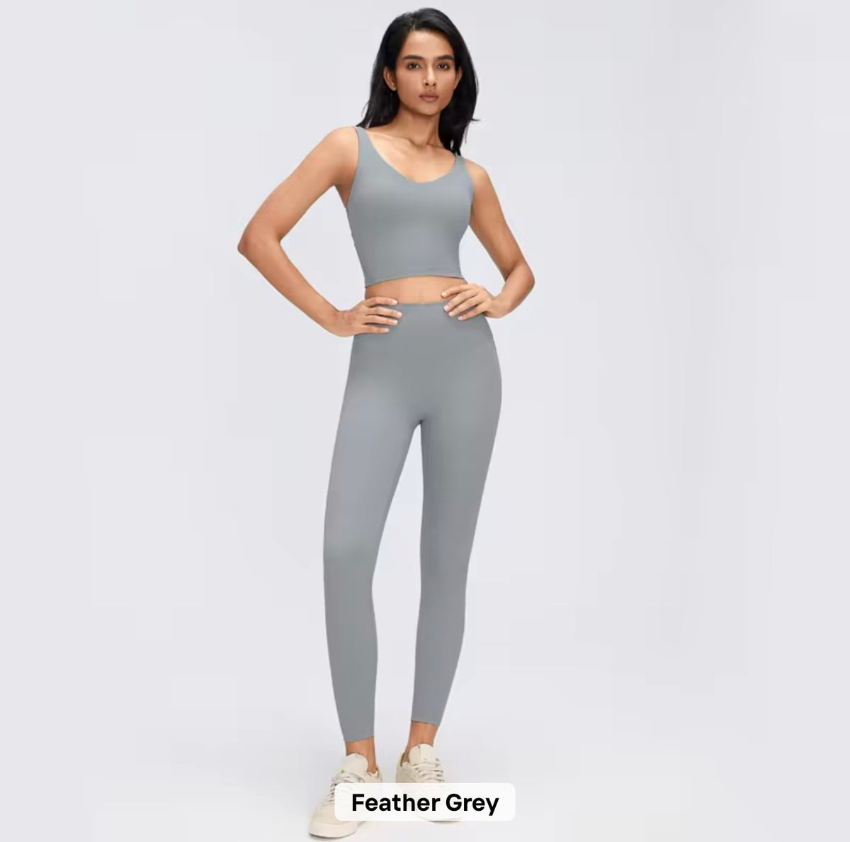 2026 Everyday padded v neck fixed padding top leggings set (27 colours) add notes for the colour you want