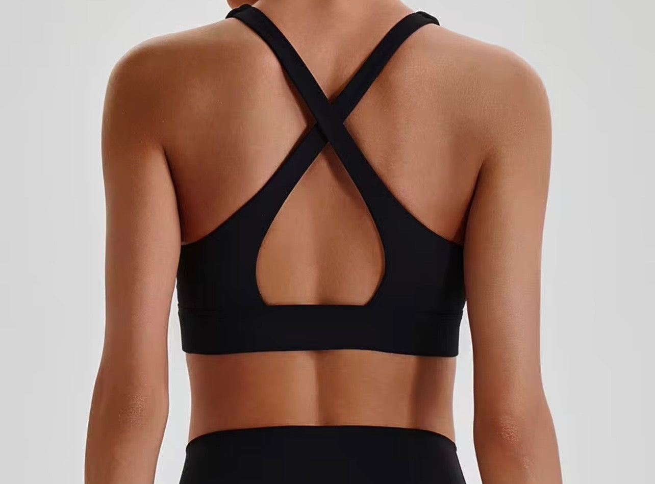 Reset 2026 crossback midline bra (same fabric as Energy series)