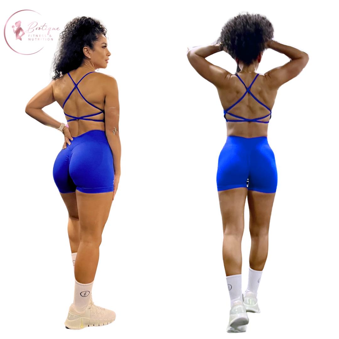 [JEMxBootique] Latina Azul shorts set (do size up by one sizing)