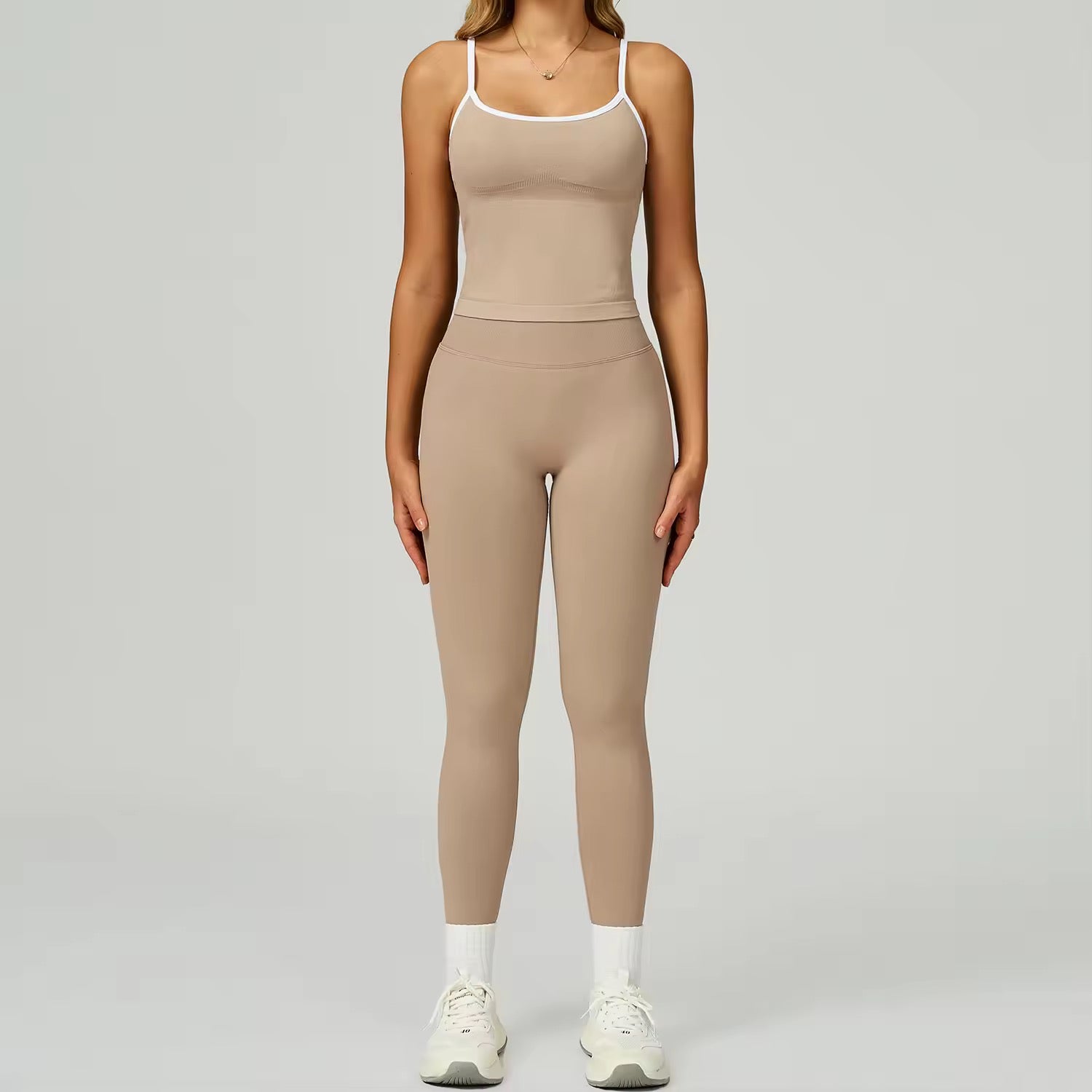 2026 Embrace classic scrunch leggings padded vest set adjustable strap bra set (S-2XL) (Copy)