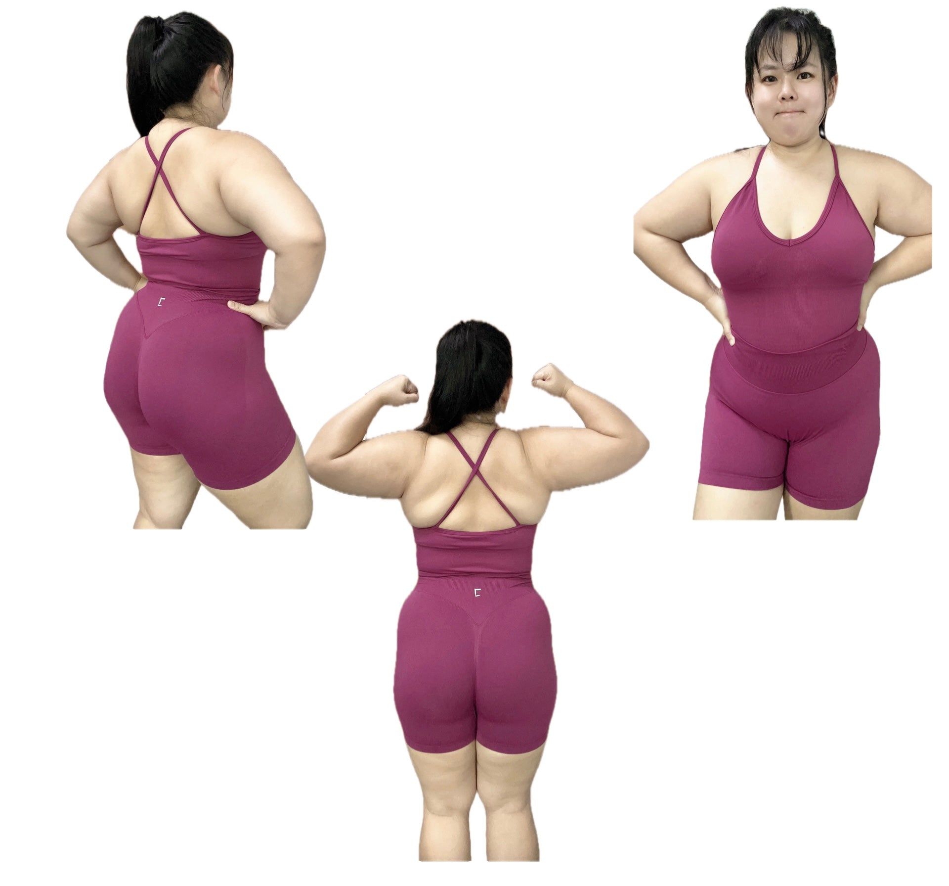 Embrace 2026 bra and scrunch seamless shorts set