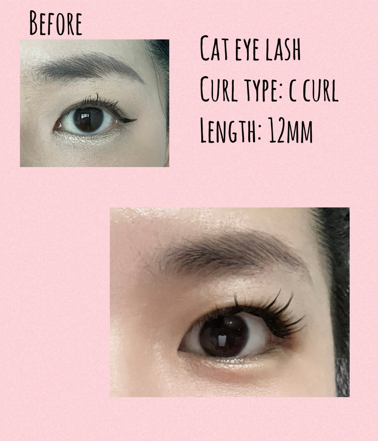 Cat eye lash (6 pairs of self adhesive lashes)