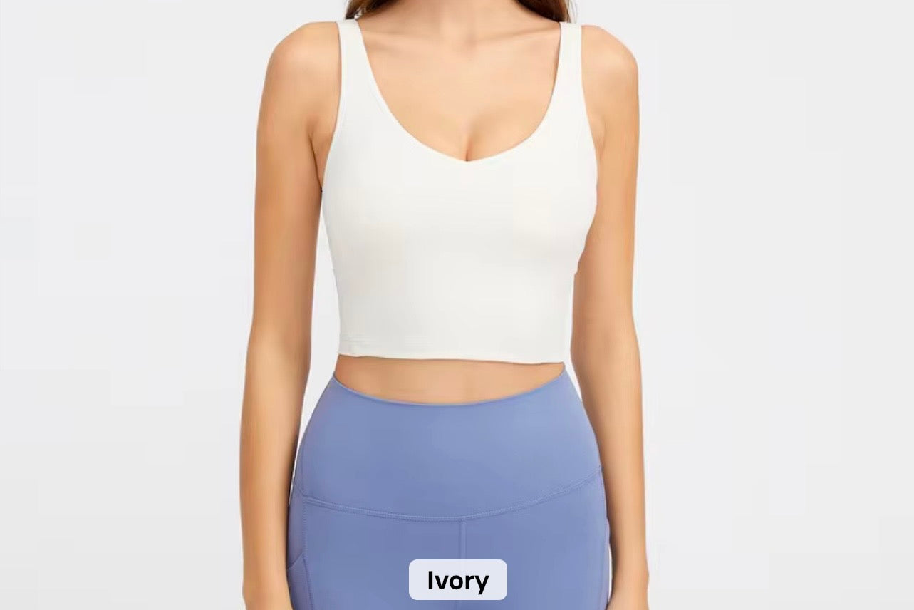 2026 Everyday v neck padded tank top (indicate in notes the colour you want to preorder) - 37 colours