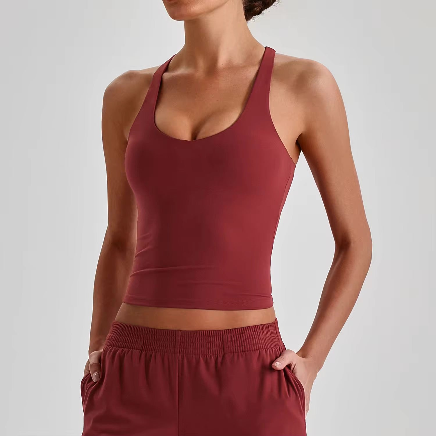 Reine 2026 Racerback padded tank top (same fabric as Elite series)
