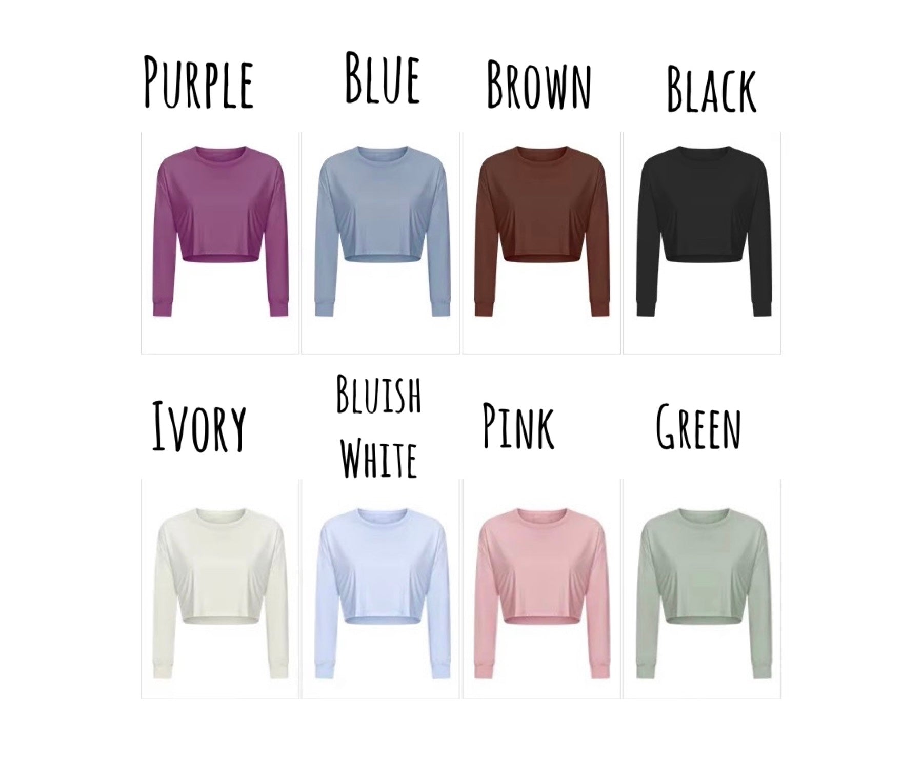 Everyday relax fit long sleeves crop top