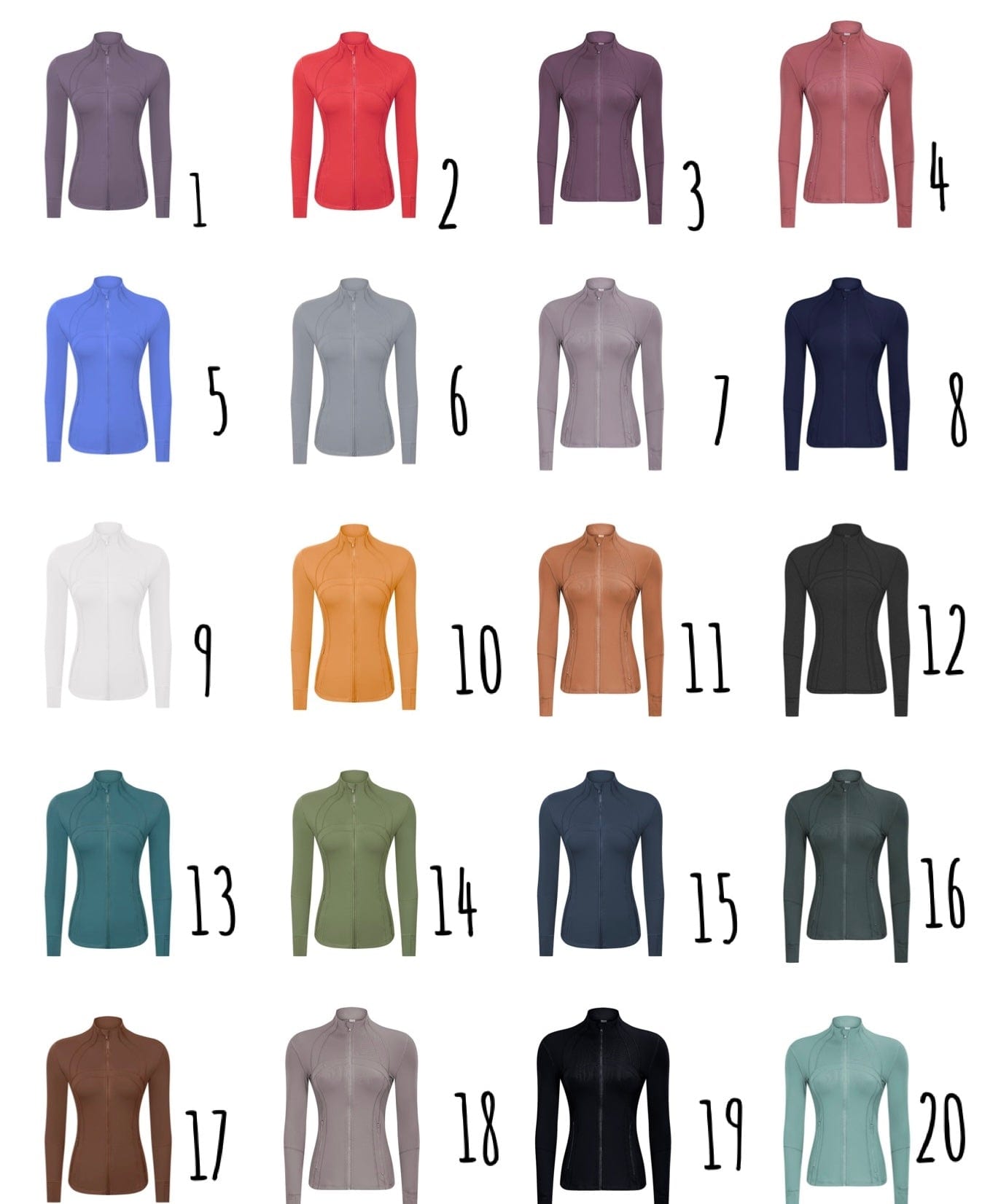 Embrace jacket v2 (sizing XS-XL) cutting abit bigger and it’s higher collar than the other version)Colour 11-20