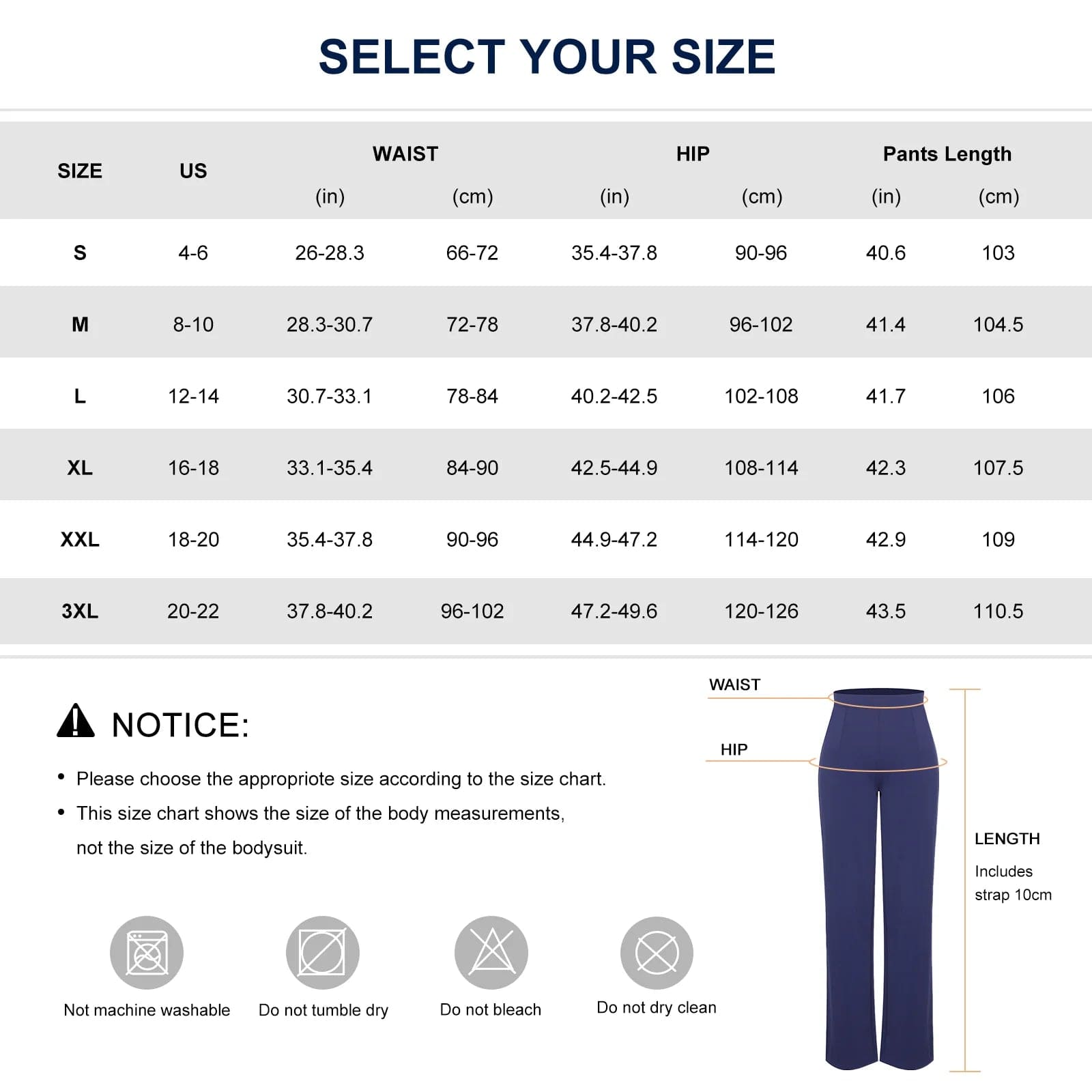 Luxefit High waisted Straight-leg Pants with Built-in Shaping Shorts (not machine washable)
