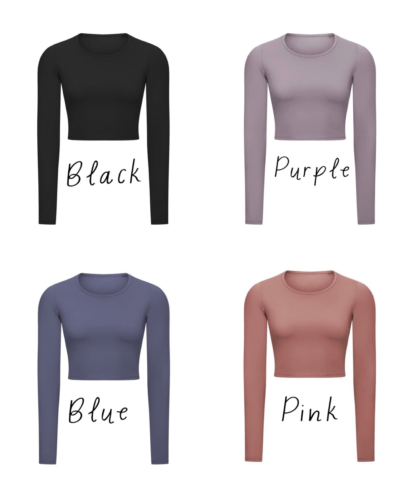 Everyday crop long sleeves with thumb hole (non padded)