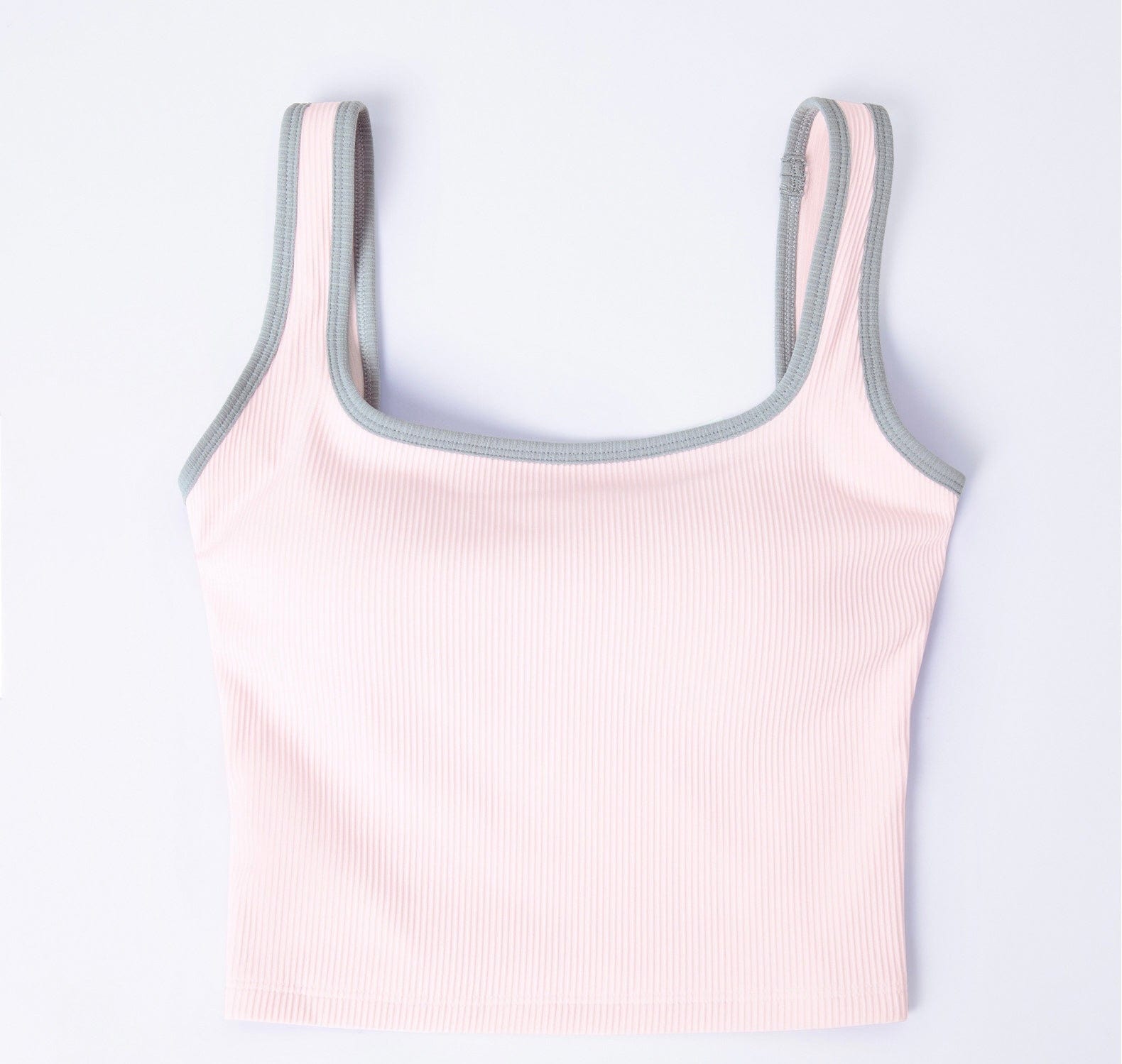 Everyday ribbed rectangular built in padding ribbed tank top (size 10 fits XL)